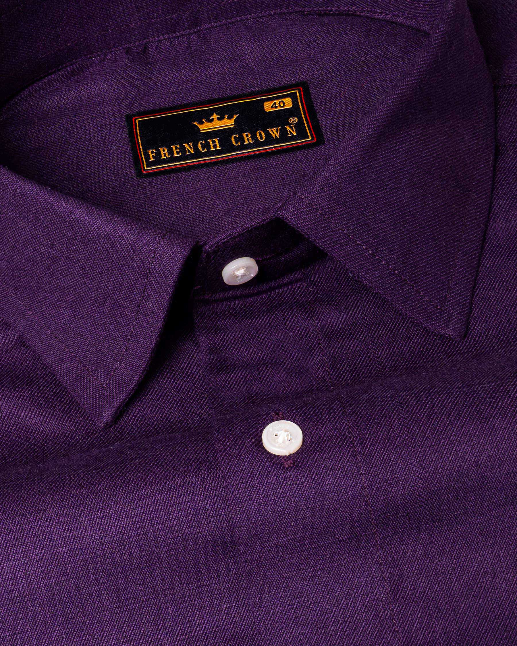 Dark Purple Heavyweight Luxurious Linen Shirt 5907-38, 5907-H-38, 5907-39, 5907-H-39, 5907-40, 5907-H-40, 5907-42, 5907-H-42, 5907-44, 5907-H-44, 5907-46, 5907-H-46, 5907-48, 5907-H-48, 5907-50, 5907-H-50, 5907-52, 5907-H-52