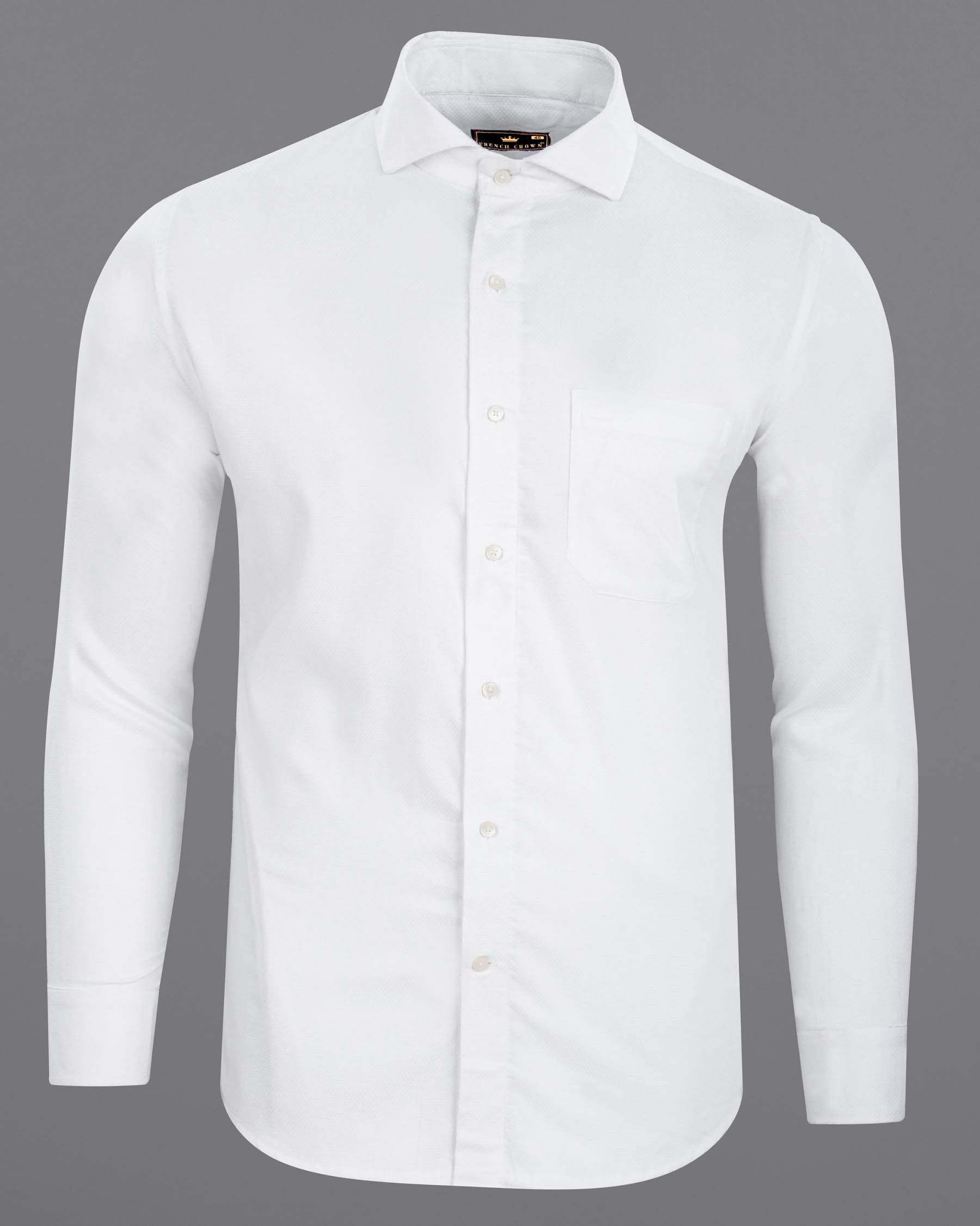 Bright White Dobby Textured Premium Giza Cotton Shirt 5921-CA-38, 5921-CA-H-38, 5921-CA-39, 5921-CA-H-39, 5921-CA-40, 5921-CA-H-40, 5921-CA-42, 5921-CA-H-42, 5921-CA-44, 5921-CA-H-44, 5921-CA-46, 5921-CA-H-46, 5921-CA-48, 5921-CA-H-48, 5921-CA-50, 5921-CA-H-50, 5921-CA-52, 5921-CA-H-52