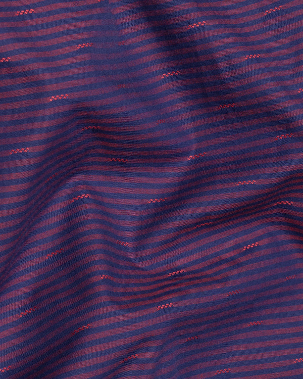 Martinique Blue with Red Striped Dobby Textured Giza Cotton Shirt 5926-CA-38, 5926-CA-H-38, 5926-CA-39, 5926-CA-H-39, 5926-CA-40, 5926-CA-H-40, 5926-CA-42, 5926-CA-H-42, 5926-CA-44, 5926-CA-H-44, 5926-CA-46, 5926-CA-H-46, 5926-CA-48, 5926-CA-H-48, 5926-CA-50, 5926-CA-H-50, 5926-CA-52, 5926-CA-H-52