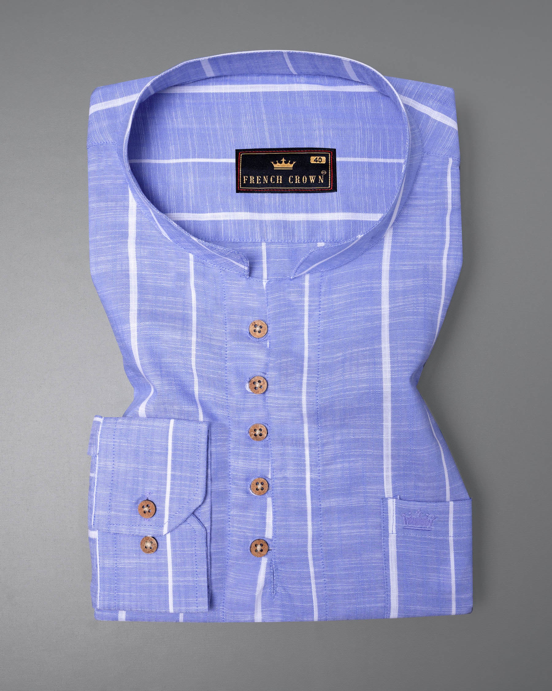 Perano Blue Striped Royal Oxford Kurta Shirt 5942-KS-38, 5942-KS-H-38, 5942-KS-39, 5942-KS-H-39, 5942-KS-40, 5942-KS-H-40, 5942-KS-42, 5942-KS-H-42, 5942-KS-44, 5942-KS-H-44, 5942-KS-46, 5942-KS-H-46, 5942-KS-48, 5942-KS-H-48, 5942-KS-50, 5942-KS-H-50, 5942-KS-52, 5942-KS-H-52