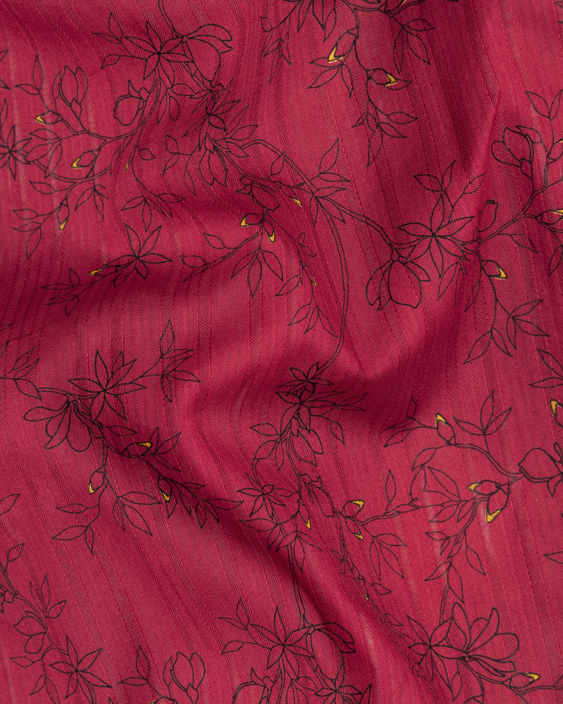 Stiletto Red Floral Printed Dobby Premium Giza Cotton Shirt 5949-BLK-38, 5949-BLK-H-38, 5949-BLK-39, 5949-BLK-H-39, 5949-BLK-40, 5949-BLK-H-40, 5949-BLK-42, 5949-BLK-H-42, 5949-BLK-44, 5949-BLK-H-44, 5949-BLK-46, 5949-BLK-H-46, 5949-BLK-48, 5949-BLK-H-48, 5949-BLK-50, 5949-BLK-H-50, 5949-BLK-52, 5949-BLK-H-52