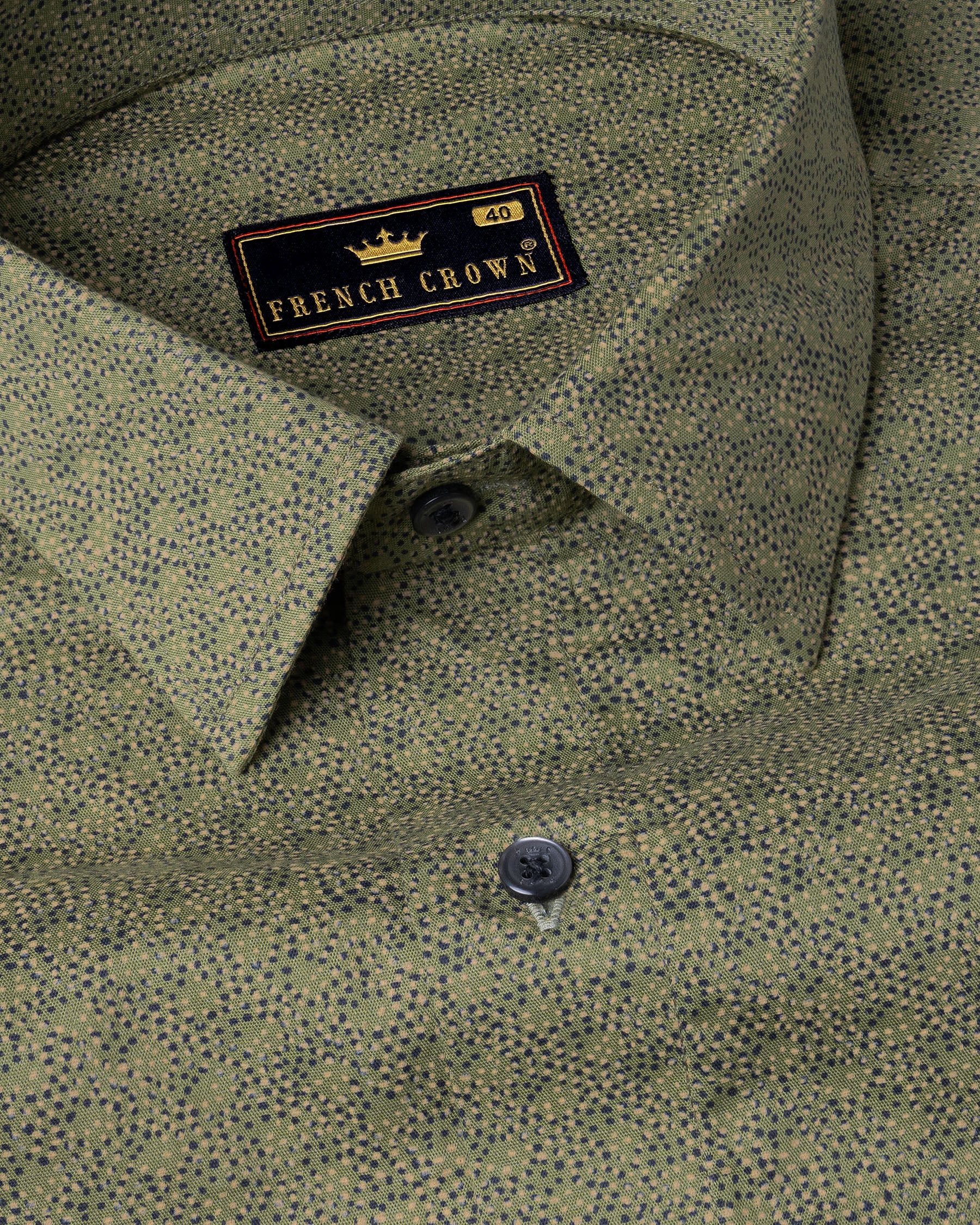 Flax Smoke Green dots Printed Premium Cotton Shirt 5952-BLE-38, 5952-BLE-H-38, 5952-BLE-39, 5952-BLE-H-39, 5952-BLE-40, 5952-BLE-H-40, 5952-BLE-42, 5952-BLE-H-42, 5952-BLE-44, 5952-BLE-H-44, 5952-BLE-46, 5952-BLE-H-46, 5952-BLE-48, 5952-BLE-H-48, 5952-BLE-50, 5952-BLE-H-50, 5952-BLE-52, 5952-BLE-H-52