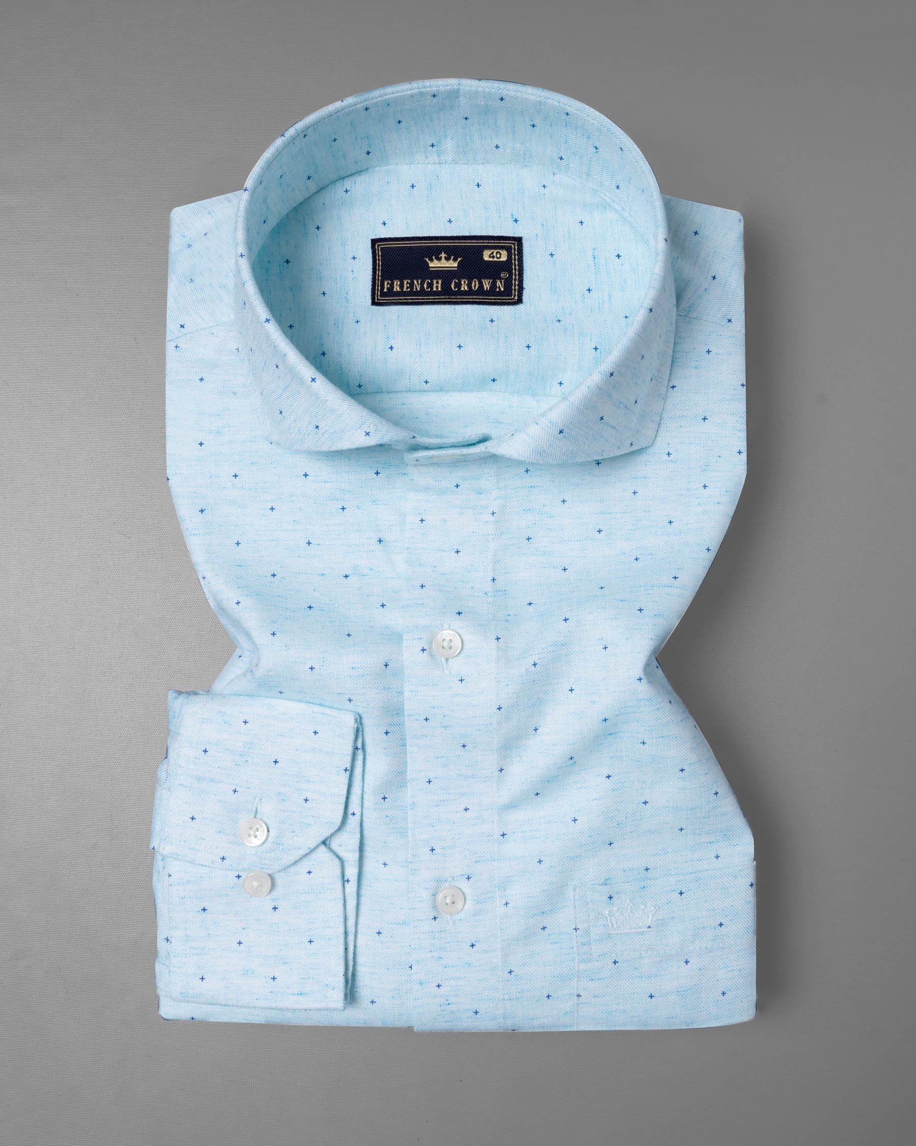 Turquoise Blue Plus Sign Printed Premium Cotton Shirt 5963-CA-38, 5963-CA-H-38, 5963-CA-39, 5963-CA-H-39, 5963-CA-40, 5963-CA-H-40, 5963-CA-42, 5963-CA-H-42, 5963-CA-44, 5963-CA-H-44, 5963-CA-46, 5963-CA-H-46, 5963-CA-48, 5963-CA-H-48, 5963-CA-50, 5963-CA-H-50, 5963-CA-52, 5963-CA-H-52