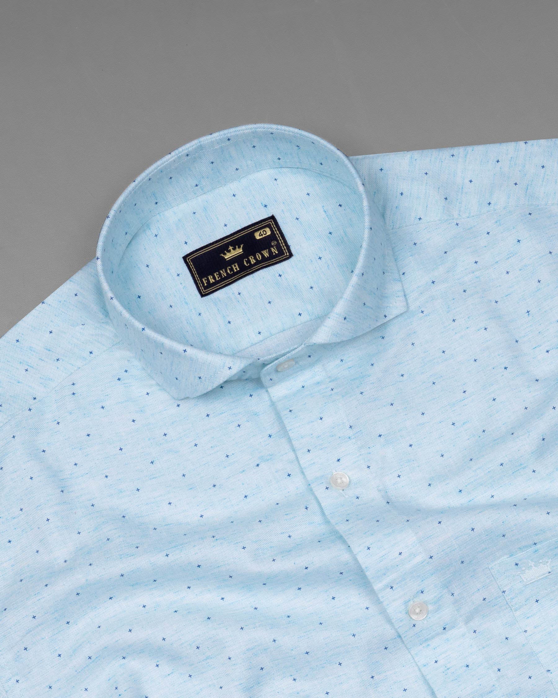 Turquoise Blue Plus Sign Printed Premium Cotton Shirt 5963-CA-38, 5963-CA-H-38, 5963-CA-39, 5963-CA-H-39, 5963-CA-40, 5963-CA-H-40, 5963-CA-42, 5963-CA-H-42, 5963-CA-44, 5963-CA-H-44, 5963-CA-46, 5963-CA-H-46, 5963-CA-48, 5963-CA-H-48, 5963-CA-50, 5963-CA-H-50, 5963-CA-52, 5963-CA-H-52