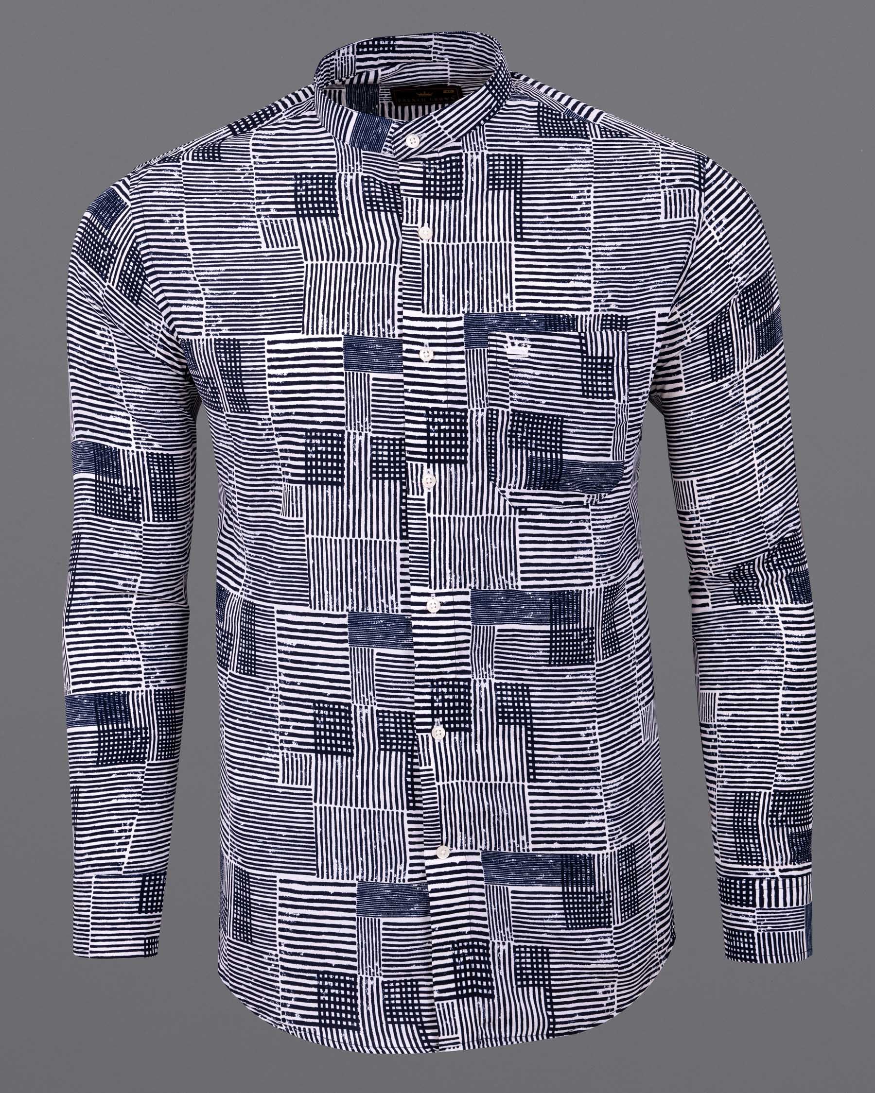 Bright White with Martinique Blue Printed Premium Tencel Shirt 5965-M-38, 5965-M-H-38, 5965-M-39, 5965-M-H-39, 5965-M-40, 5965-M-H-40, 5965-M-42, 5965-M-H-42, 5965-M-44, 5965-M-H-44, 5965-M-46, 5965-M-H-46, 5965-M-48, 5965-M-H-48, 5965-M-50, 5965-M-H-50, 5965-M-52, 5965-M-H-52