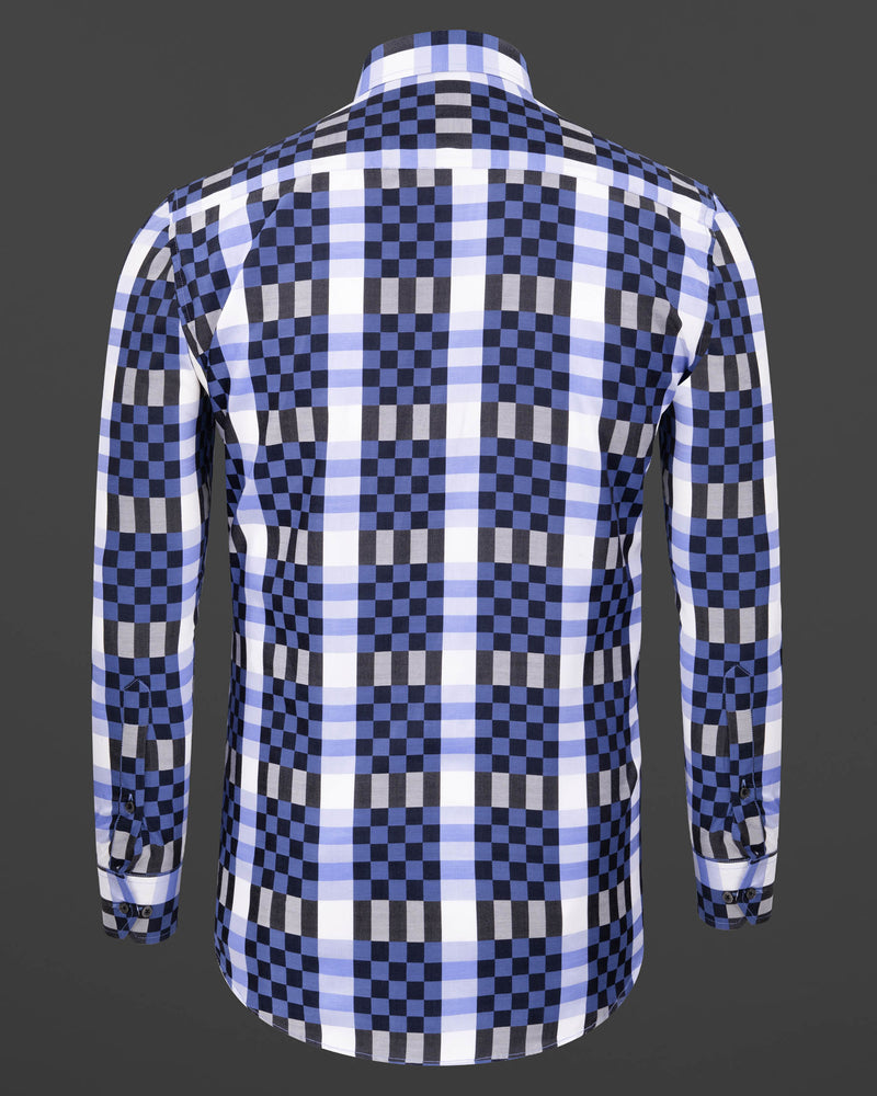Topaz Gray with East Bay Blue and Jade Black Checkered Super Soft Premium Cotton Shirt 5979-BLK-38, 5979-BLK-H-38, 5979-BLK-39, 5979-BLK-H-39, 5979-BLK-40, 5979-BLK-H-40, 5979-BLK-42, 5979-BLK-H-42, 5979-BLK-44, 5979-BLK-H-44, 5979-BLK-46, 5979-BLK-H-46, 5979-BLK-48, 5979-BLK-H-48, 5979-BLK-50, 5979-BLK-H-50, 5979-BLK-52, 5979-BLK-H-52