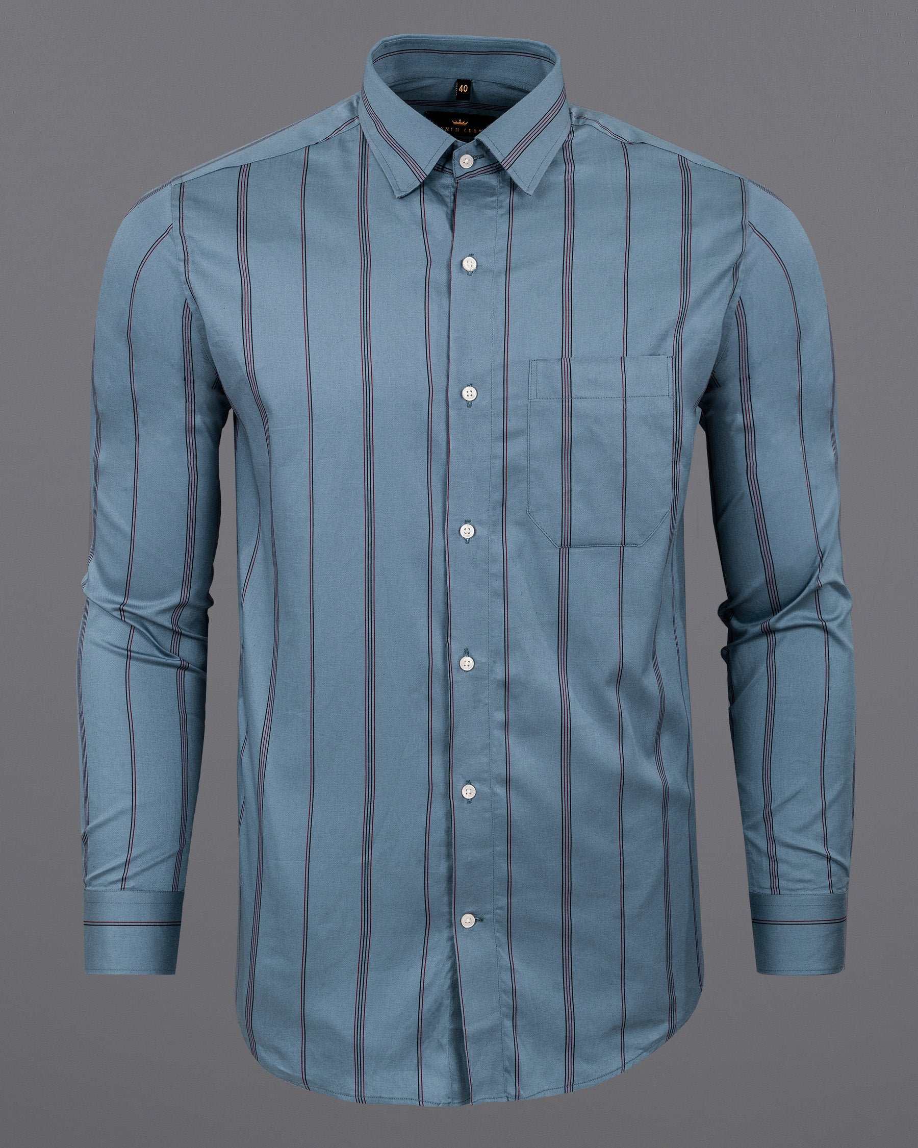 Gothic Grey Striped Royal Oxford Shirt 5983-38, 5983-H-38, 5983-39, 5983-H-39, 5983-40, 5983-H-40, 5983-42, 5983-H-42, 5983-44, 5983-H-44, 5983-46, 5983-H-46, 5983-48, 5983-H-48, 5983-50, 5983-H-50, 5983-52, 5983-H-52