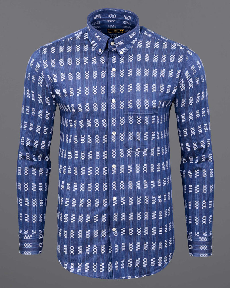 East Bay Striped Dobby Textured Heavyweight Premium Giza Cotton Overshirt/Shacket