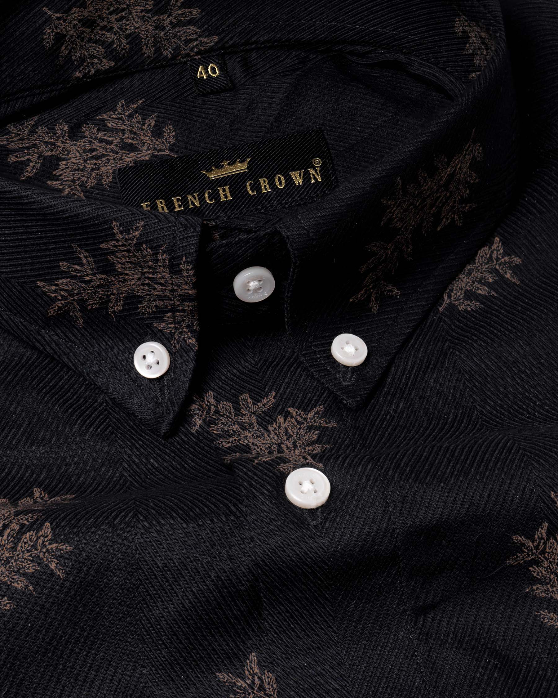 Jade Black Twill Leaves Printed Premium Cotton Shirt 6015-BD-38,6015-BD-H-38,6015-BD-39,6015-BD-H-39,6015-BD-40,6015-BD-H-40,6015-BD-42,6015-BD-H-42,6015-BD-44,6015-BD-H-44,6015-BD-46,6015-BD-H-46,6015-BD-48,6015-BD-H-48,6015-BD-50,6015-BD-H-50,6015-BD-52,6015-BD-H-52