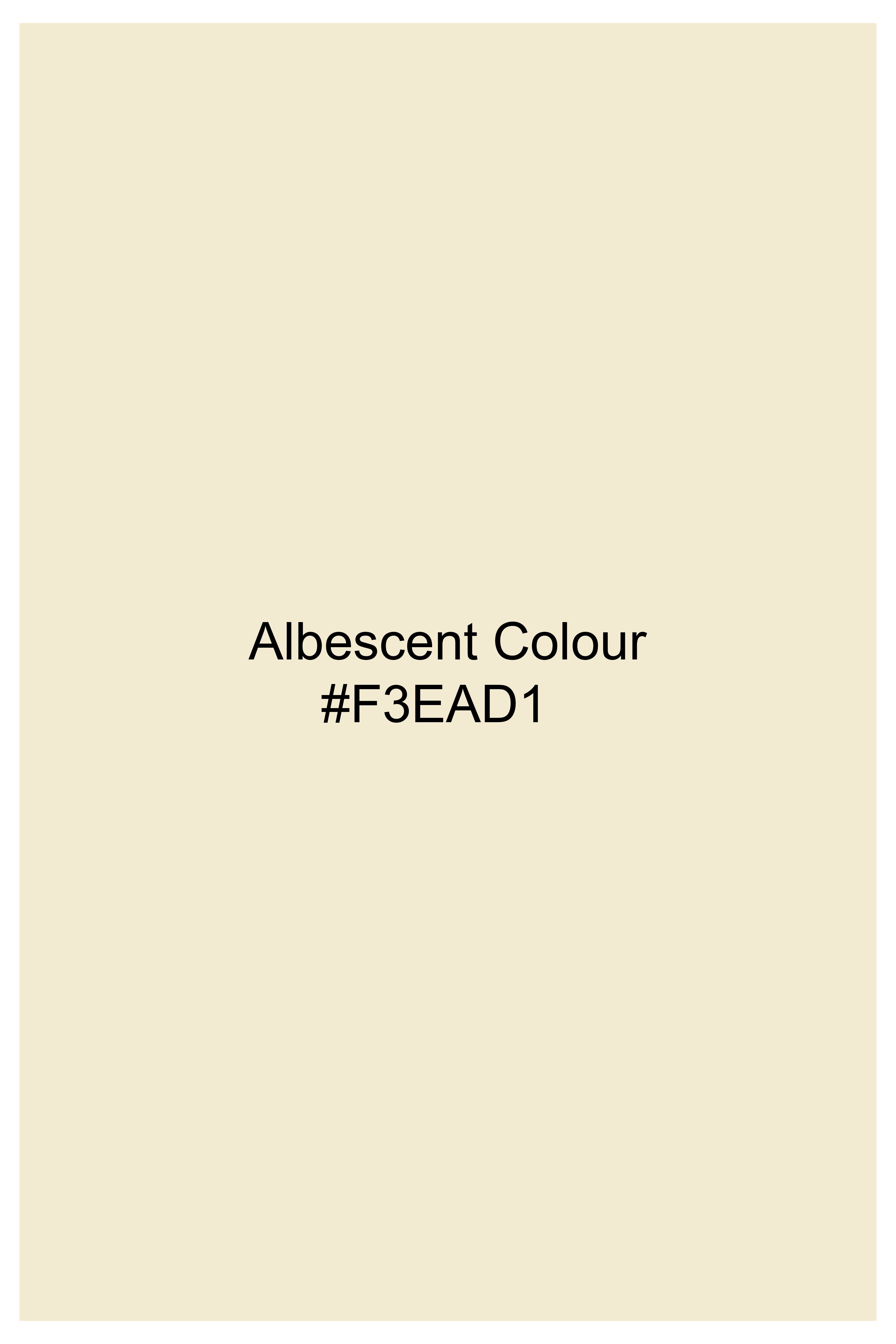 Albescent Beige Hand Painted Luxurious Linen Designer Shirt