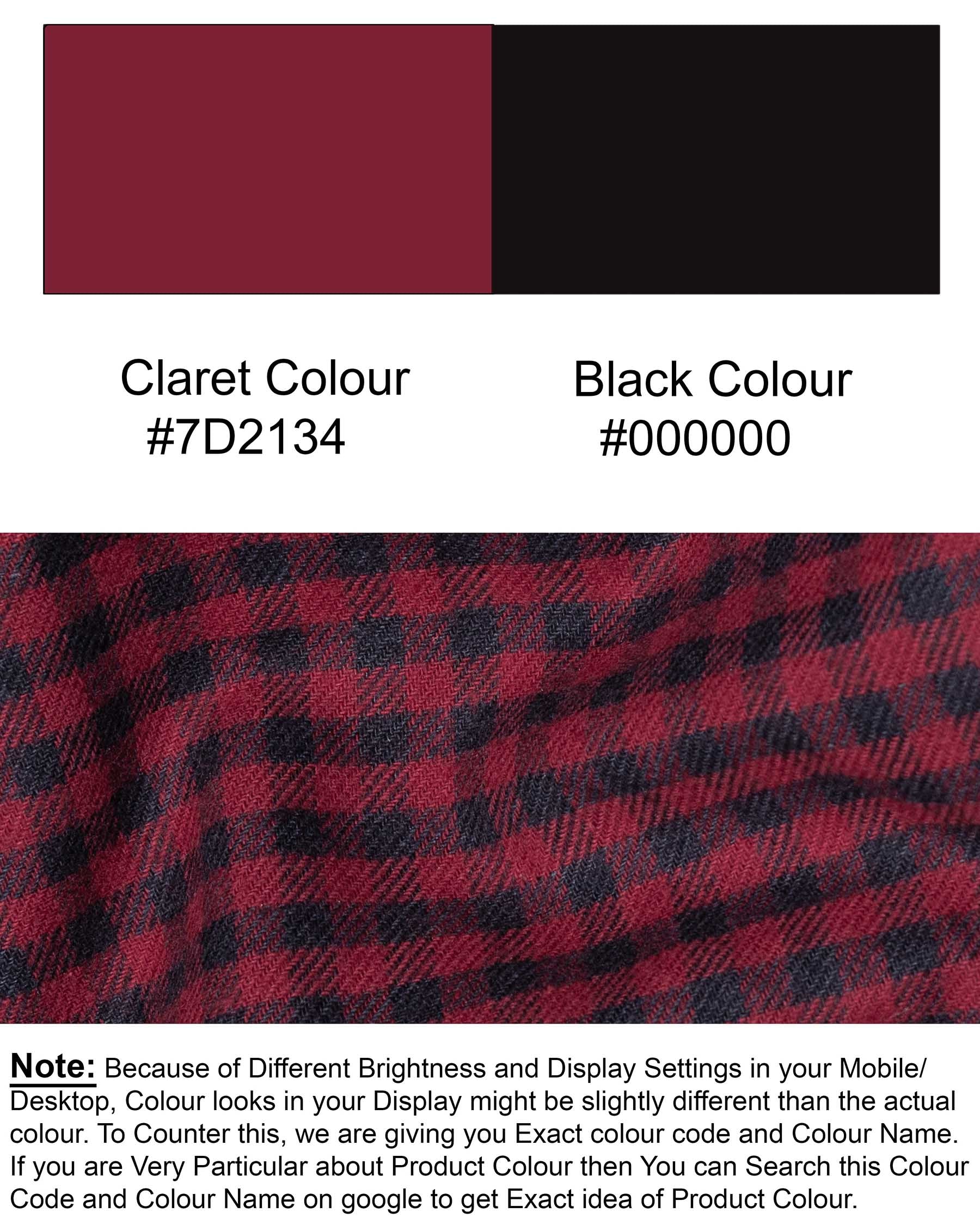 Claret Red Checkered Premium Cotton Flannel Shirt 6049-BD-BLK-38, 6049-BD-BLK-H-38, 6049-BD-BLK-39, 6049-BD-BLK-H-39, 6049-BD-BLK-40, 6049-BD-BLK-H-40, 6049-BD-BLK-42, 6049-BD-BLK-H-42, 6049-BD-BLK-44, 6049-BD-BLK-H-44, 6049-BD-BLK-46, 6049-BD-BLK-H-46, 6049-BD-BLK-48, 6049-BD-BLK-H-48, 6049-BD-BLK-50, 6049-BD-BLK-H-50, 6049-BD-BLK-52, 6049-BD-BLK-H-52