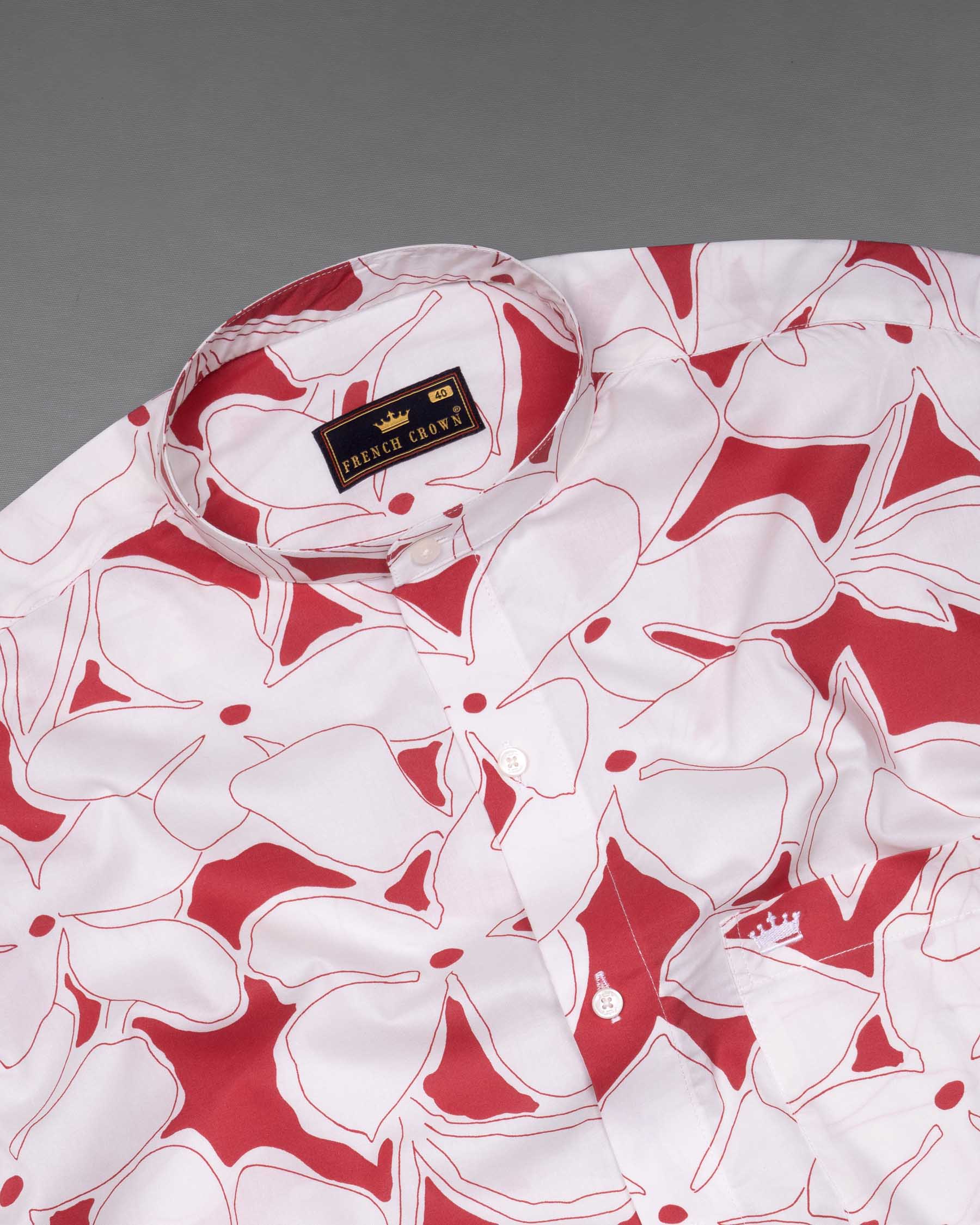 off White with red Quirky flowers Printed Premium Cotton Shirt 6060-M-38, 6060-M-H-38, 6060-M-39, 6060-M-H-39, 6060-M-40, 6060-M-H-40, 6060-M-42, 6060-M-H-42, 6060-M-44, 6060-M-H-44, 6060-M-46, 6060-M-H-46, 6060-M-48, 6060-M-H-48, 6060-M-50, 6060-M-H-50, 6060-M-52, 6060-M-H-52