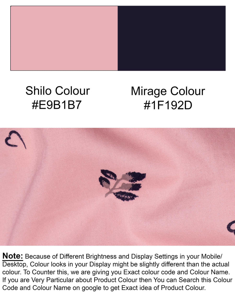 Shilo Pink flowers printed Premium Cotton Shirt 6067-BLK-38, 6067-BLK-H-38, 6067-BLK-39, 6067-BLK-H-39, 6067-BLK-40, 6067-BLK-H-40, 6067-BLK-42, 6067-BLK-H-42, 6067-BLK-44, 6067-BLK-H-44, 6067-BLK-46, 6067-BLK-H-46, 6067-BLK-48, 6067-BLK-H-48, 6067-BLK-50, 6067-BLK-H-50, 6067-BLK-52, 6067-BLK-H-52