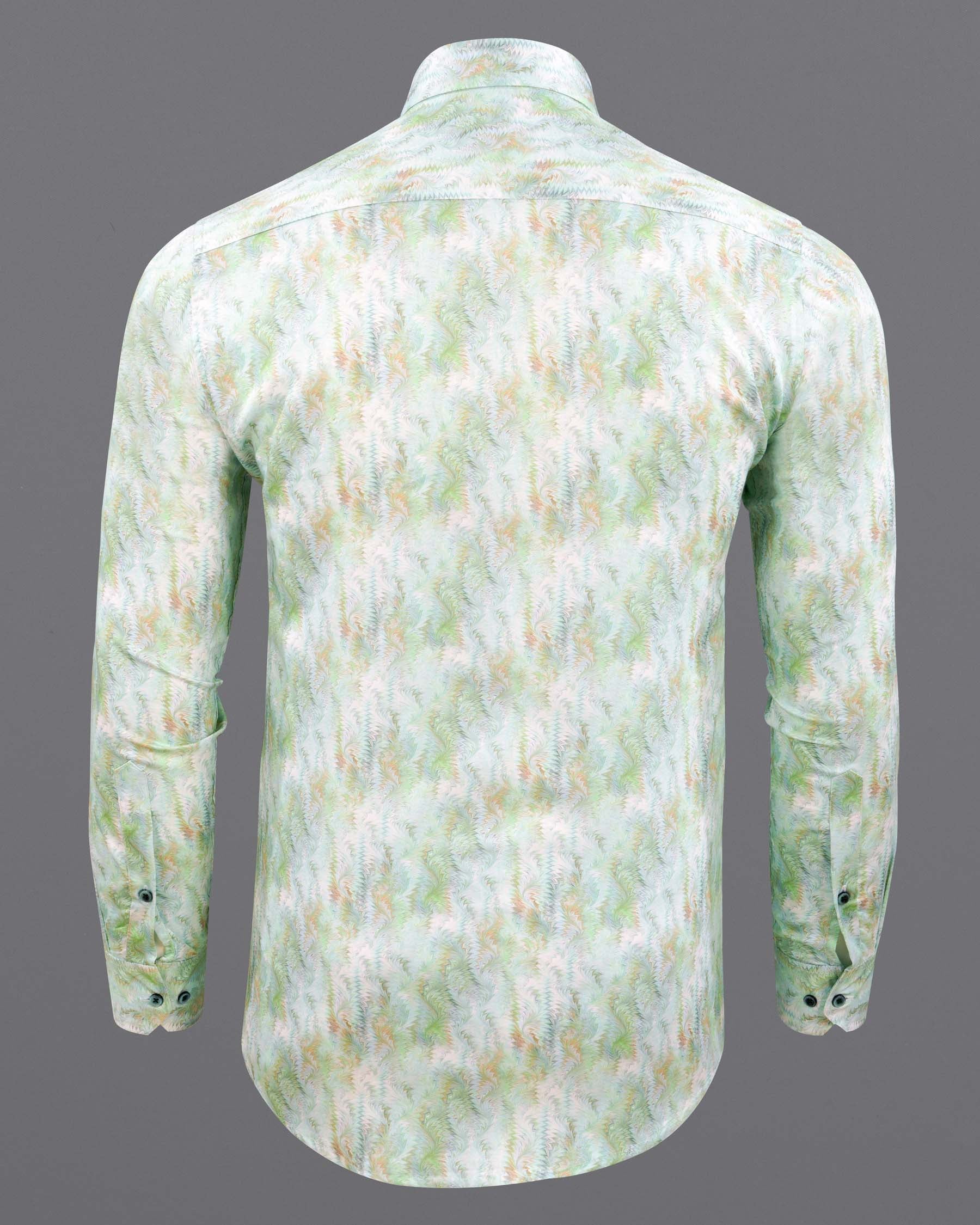 Pista Green zigzag Printed Super Soft Premium Cotton Shirt 6074-GR-38, 6074-GR-H-38, 6074-GR-39, 6074-GR-H-39, 6074-GR-40, 6074-GR-H-40, 6074-GR-42, 6074-GR-H-42, 6074-GR-44, 6074-GR-H-44, 6074-GR-46, 6074-GR-H-46, 6074-GR-48, 6074-GR-H-48, 6074-GR-50, 6074-GR-H-50, 6074-GR-52, 6074-GR-H-52