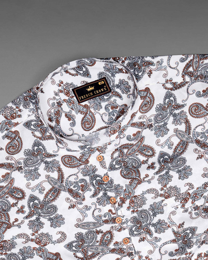 Bright White Paisleys Printed Premium Tencel Shirt 6101-KS-38, 6101-KS-H-38, 6101-KS-39, 6101-KS-H-39, 6101-KS-40, 6101-KS-H-40, 6101-KS-42, 6101-KS-H-42, 6101-KS-44, 6101-KS-H-44, 6101-KS-46, 6101-KS-H-46, 6101-KS-48, 6101-KS-H-48, 6101-KS-50, 6101-KS-H-50, 6101-KS-52, 6101-KS-H-52