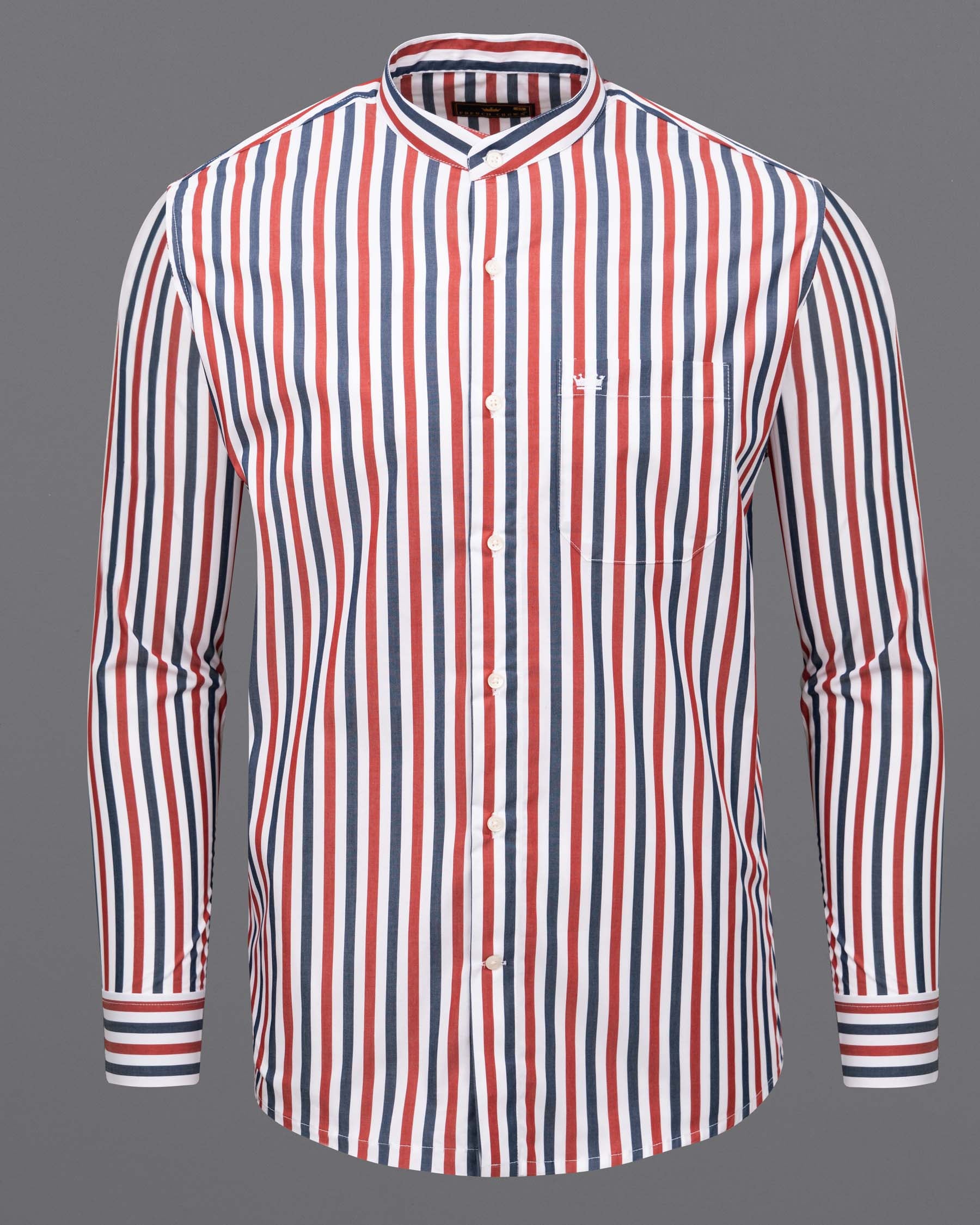 Bright White with Red and Blue Striped Premium Cotton Shirt 6120-M-38, 6120-M-H-38, 6120-M-39, 6120-M-H-39, 6120-M-40, 6120-M-H-40, 6120-M-42, 6120-M-H-42, 6120-M-44, 6120-M-H-44, 6120-M-46, 6120-M-H-46, 6120-M-48, 6120-M-H-48, 6120-M-50, 6120-M-H-50, 6120-M-52, 6120-M-H-52