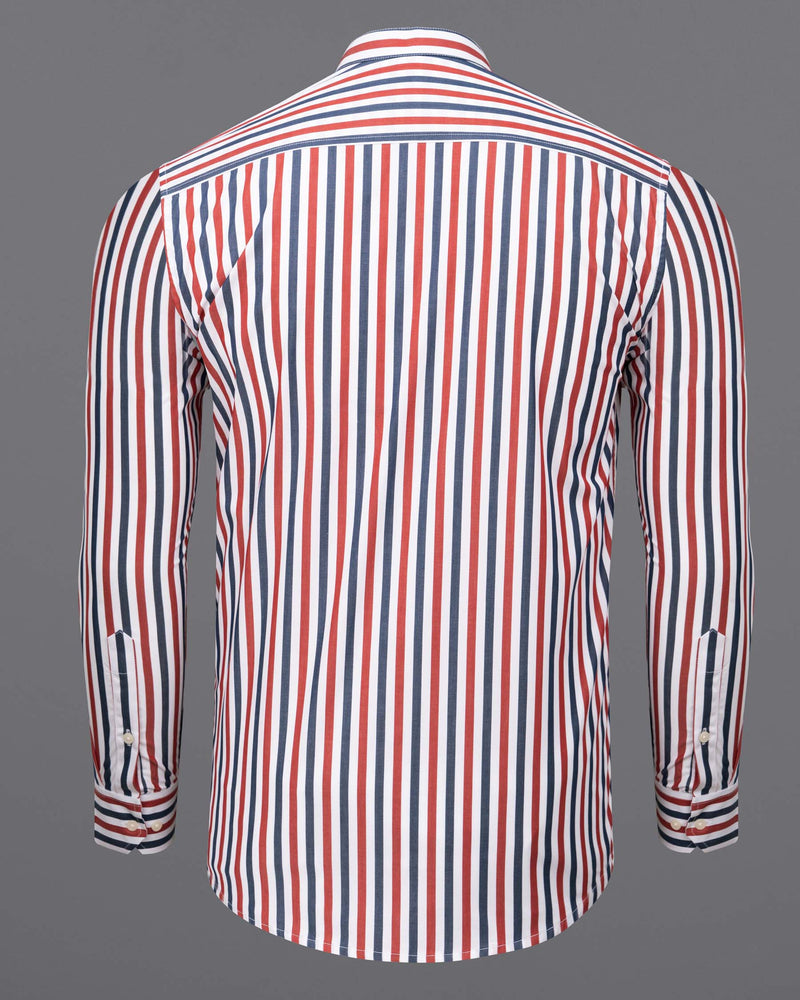 Bright White with Red and Blue Striped Premium Cotton Shirt 6120-M-38, 6120-M-H-38, 6120-M-39, 6120-M-H-39, 6120-M-40, 6120-M-H-40, 6120-M-42, 6120-M-H-42, 6120-M-44, 6120-M-H-44, 6120-M-46, 6120-M-H-46, 6120-M-48, 6120-M-H-48, 6120-M-50, 6120-M-H-50, 6120-M-52, 6120-M-H-52