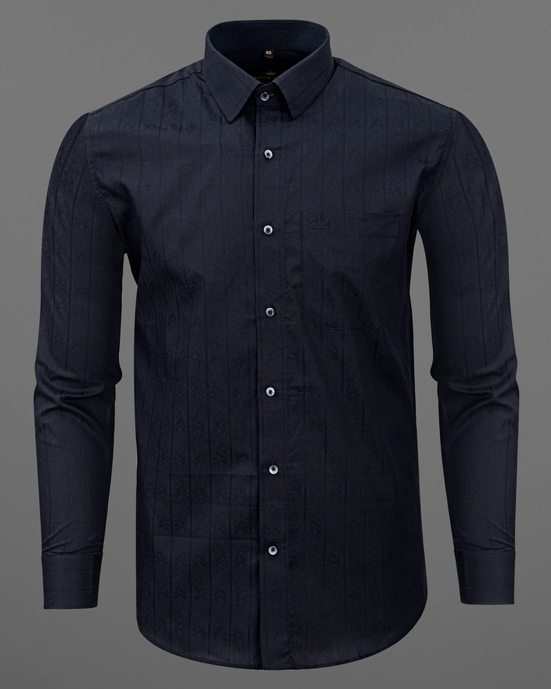 Shark Black Jacquard Textured Premium Giza Cotton Shirt 6140-BLE-38, 6140-BLE-H-38, 6140-BLE-39, 6140-BLE-H-39, 6140-BLE-40, 6140-BLE-H-40, 6140-BLE-42, 6140-BLE-H-42, 6140-BLE-44, 6140-BLE-H-44, 6140-BLE-46, 6140-BLE-H-46, 6140-BLE-48, 6140-BLE-H-48, 6140-BLE-50, 6140-BLE-H-50, 6140-BLE-52, 6140-BLE-H-52
