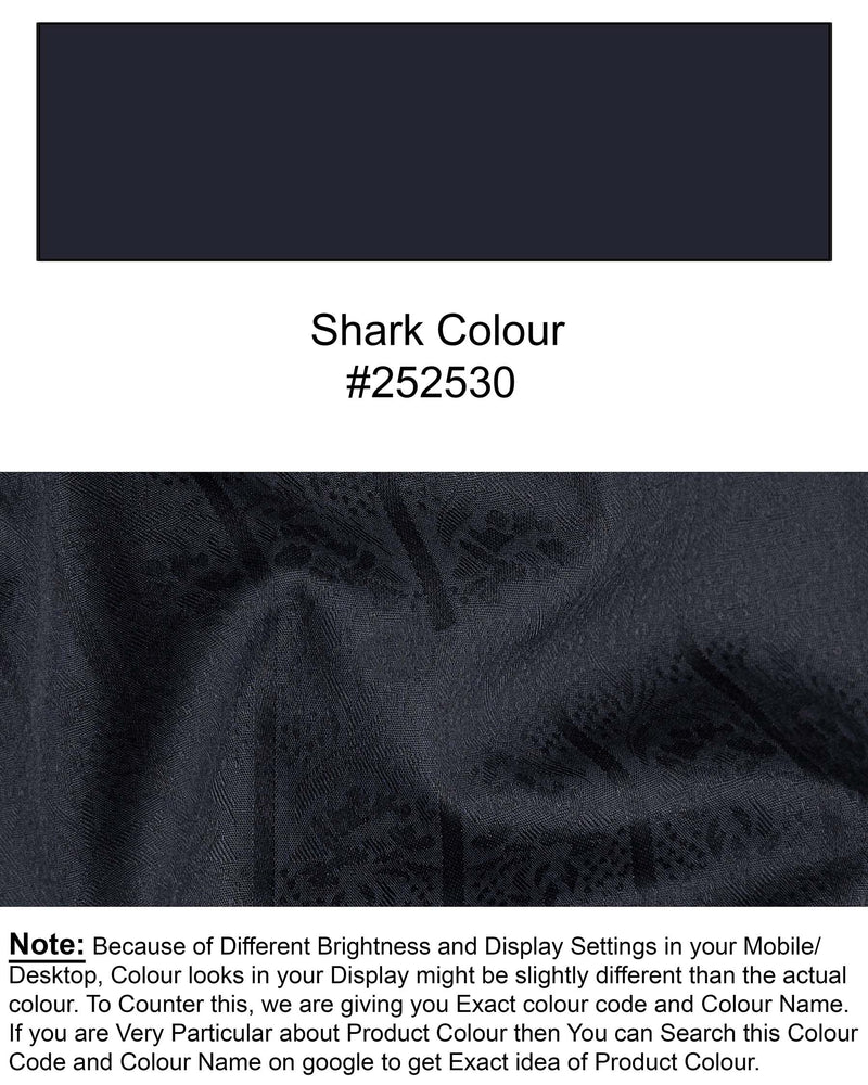 Shark Black Jacquard Textured Premium Giza Cotton Shirt 6140-BLE-38, 6140-BLE-H-38, 6140-BLE-39, 6140-BLE-H-39, 6140-BLE-40, 6140-BLE-H-40, 6140-BLE-42, 6140-BLE-H-42, 6140-BLE-44, 6140-BLE-H-44, 6140-BLE-46, 6140-BLE-H-46, 6140-BLE-48, 6140-BLE-H-48, 6140-BLE-50, 6140-BLE-H-50, 6140-BLE-52, 6140-BLE-H-52