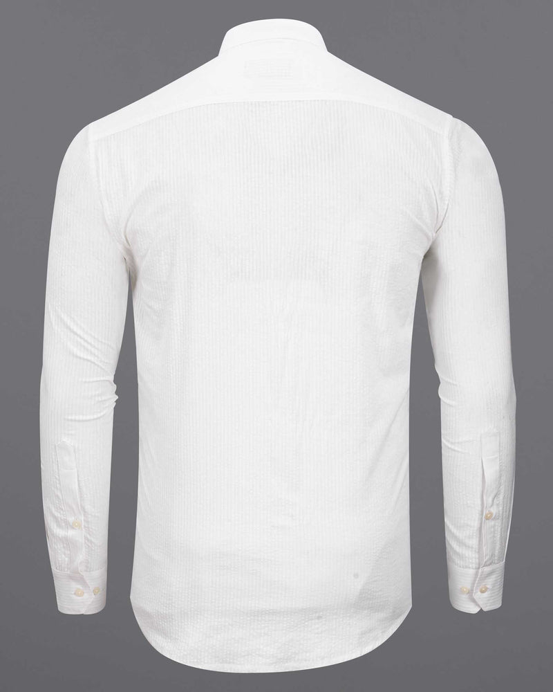 Bright White Subtle Striped Seersucker Premium Giza Cotton Shirt 6143-M-38, 6143-M-H-38, 6143-M-39, 6143-M-H-39, 6143-M-40, 6143-M-H-40, 6143-M-42, 6143-M-H-42, 6143-M-44, 6143-M-H-44, 6143-M-46, 6143-M-H-46, 6143-M-48, 6143-M-H-48, 6143-M-50, 6143-M-H-50, 6143-M-52, 6143-M-H-52