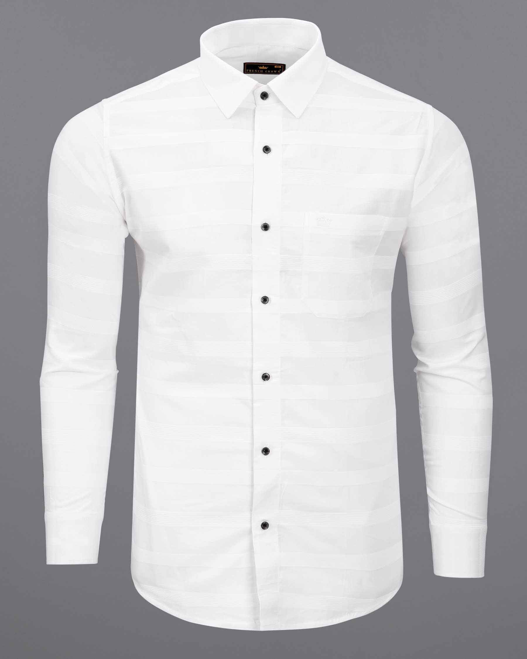 Bright White Dobby Textured Striped Premium Cotton Shirt 6146-BLK-38, 6146-BLK-H-38, 6146-BLK-39, 6146-BLK-H-39, 6146-BLK-40, 6146-BLK-H-40, 6146-BLK-42, 6146-BLK-H-42, 6146-BLK-44, 6146-BLK-H-44, 6146-BLK-46, 6146-BLK-H-46, 6146-BLK-48, 6146-BLK-H-48, 6146-BLK-50, 6146-BLK-H-50, 6146-BLK-52, 6146-BLK-H-52