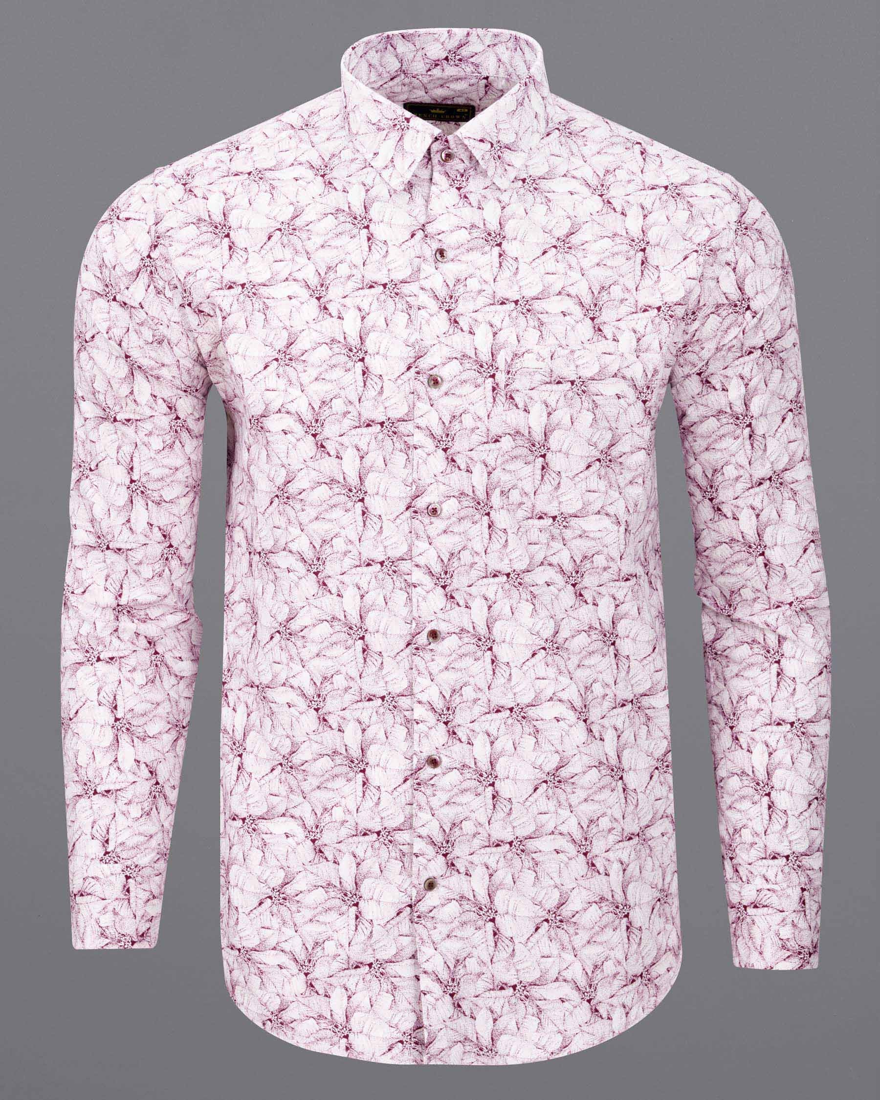 White with Disco Red leaves printed Royal Oxford Shirt 6149-MN-38, 6149-MN-H-38, 6149-MN-39, 6149-MN-H-39, 6149-MN-40, 6149-MN-H-40, 6149-MN-42, 6149-MN-H-42, 6149-MN-44, 6149-MN-H-44, 6149-MN-46, 6149-MN-H-46, 6149-MN-48, 6149-MN-H-48, 6149-MN-50, 6149-MN-H-50, 6149-MN-52, 6149-MN-H-52
