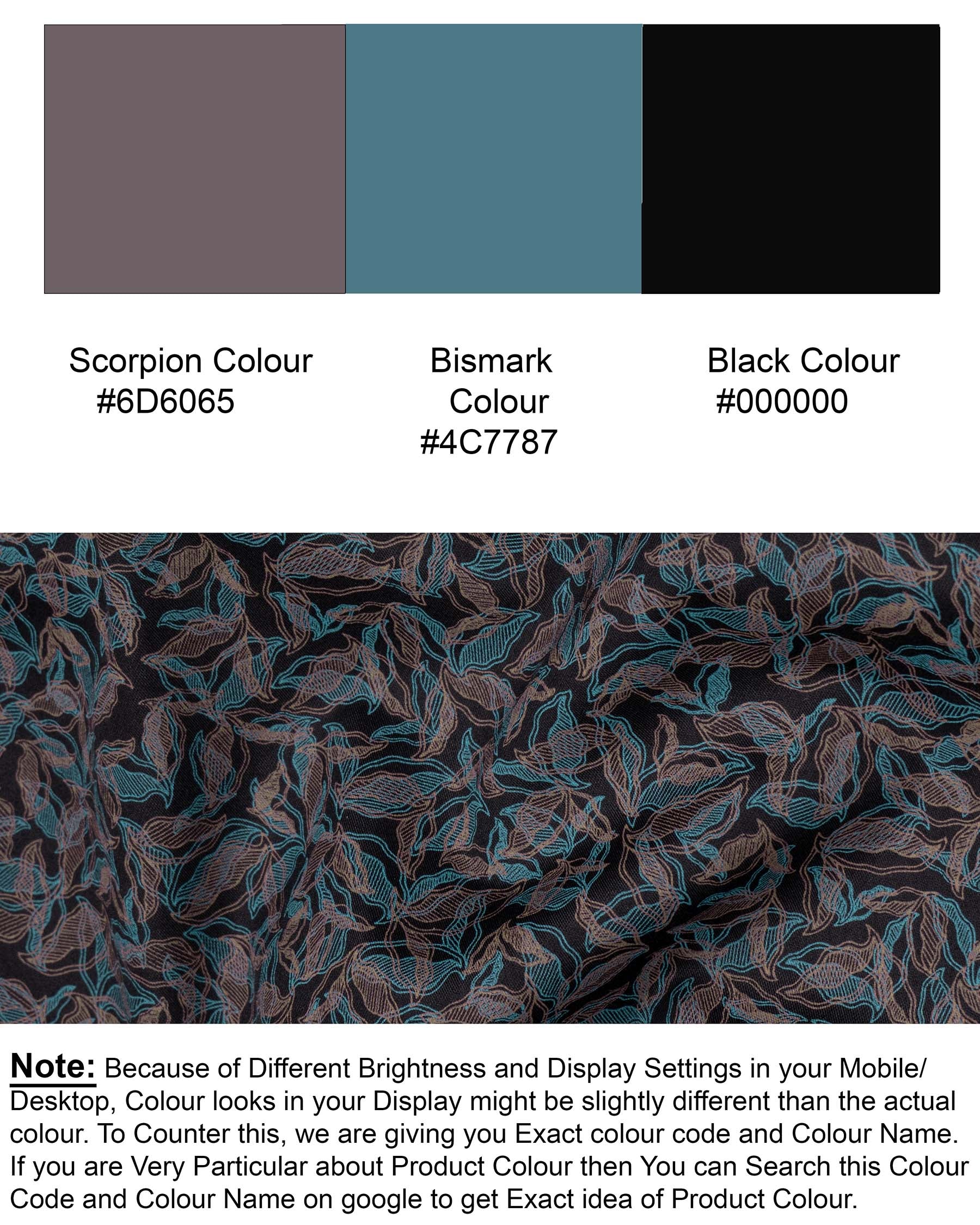 Jade Black Leaves Printed Super Soft Premium Cotton Shirt 6153-CA-38, 6153-CA-H-38, 6153-CA-39, 6153-CA-H-39, 6153-CA-40, 6153-CA-H-40, 6153-CA-42, 6153-CA-H-42, 6153-CA-44, 6153-CA-H-44, 6153-CA-46, 6153-CA-H-46, 6153-CA-48, 6153-CA-H-48, 6153-CA-50, 6153-CA-H-50, 6153-CA-52, 6153-CA-H-52