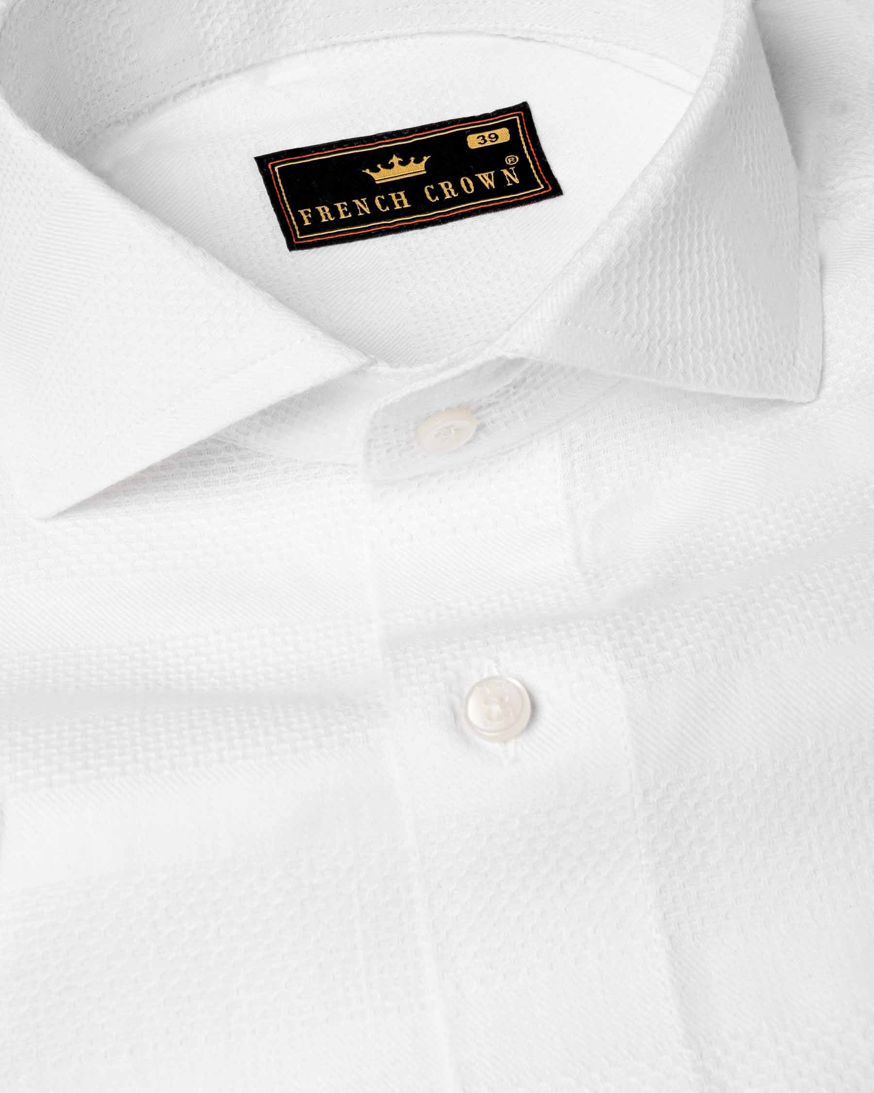 Bright White Dobby Textured Premium Giza Cotton Shirt 6187-CA-38, 6187-CA-H-38, 6187-CA-39, 6187-CA-H-39, 6187-CA-40, 6187-CA-H-40, 6187-CA-42, 6187-CA-H-42, 6187-CA-44, 6187-CA-H-44, 6187-CA-46, 6187-CA-H-46, 6187-CA-48, 6187-CA-H-48, 6187-CA-50, 6187-CA-H-50, 6187-CA-52, 6187-CA-H-52