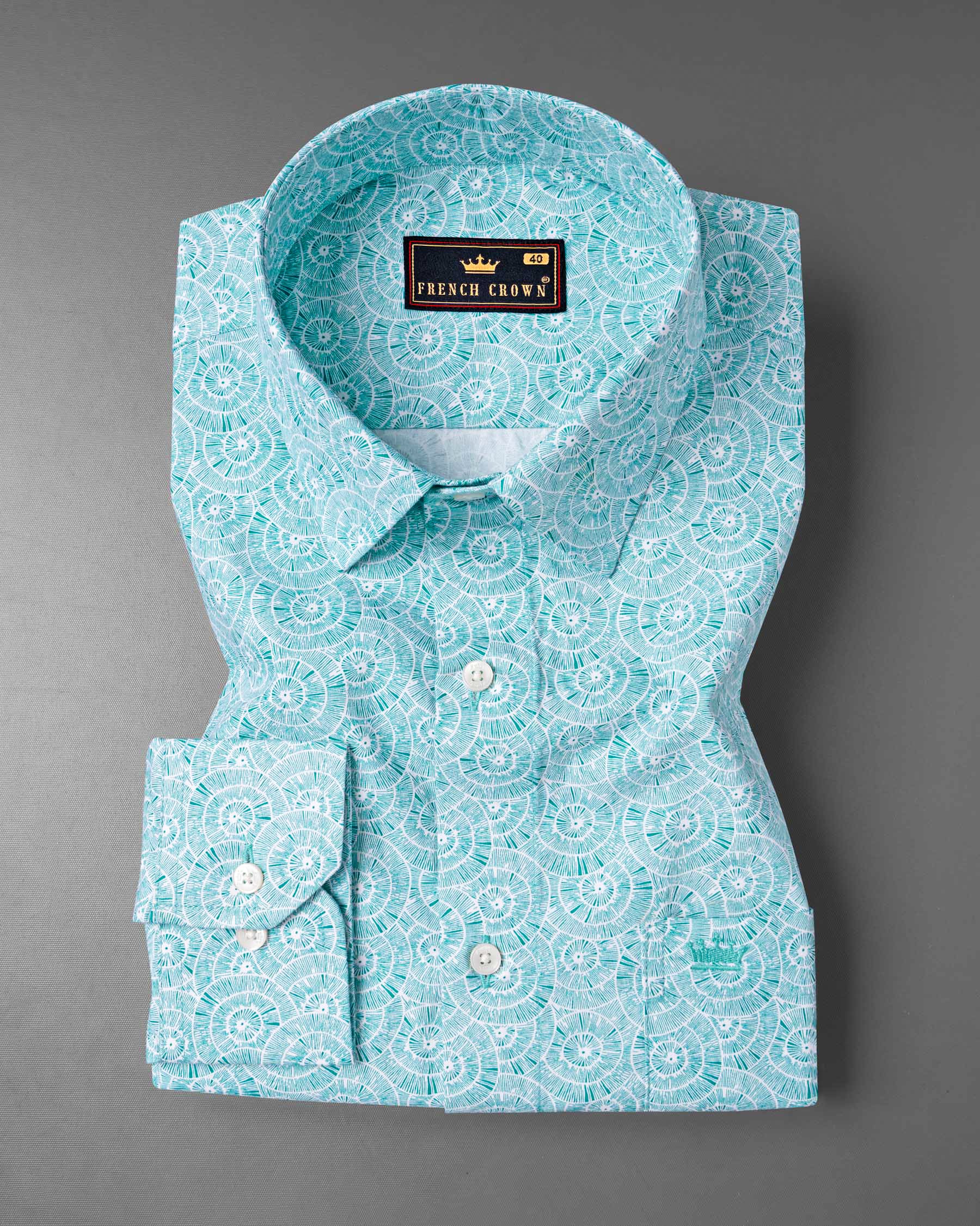 Java Blue Twill Printed Premium Cotton Shirt 6236-38, 6236-H-38, 6236-39, 6236-H-39, 6236-40, 6236-H-40, 6236-42, 6236-H-42, 6236-44, 6236-H-44, 6236-46, 6236-H-46, 6236-48, 6236-H-48, 6236-50, 6236-H-50, 6236-52, 6236-H-52