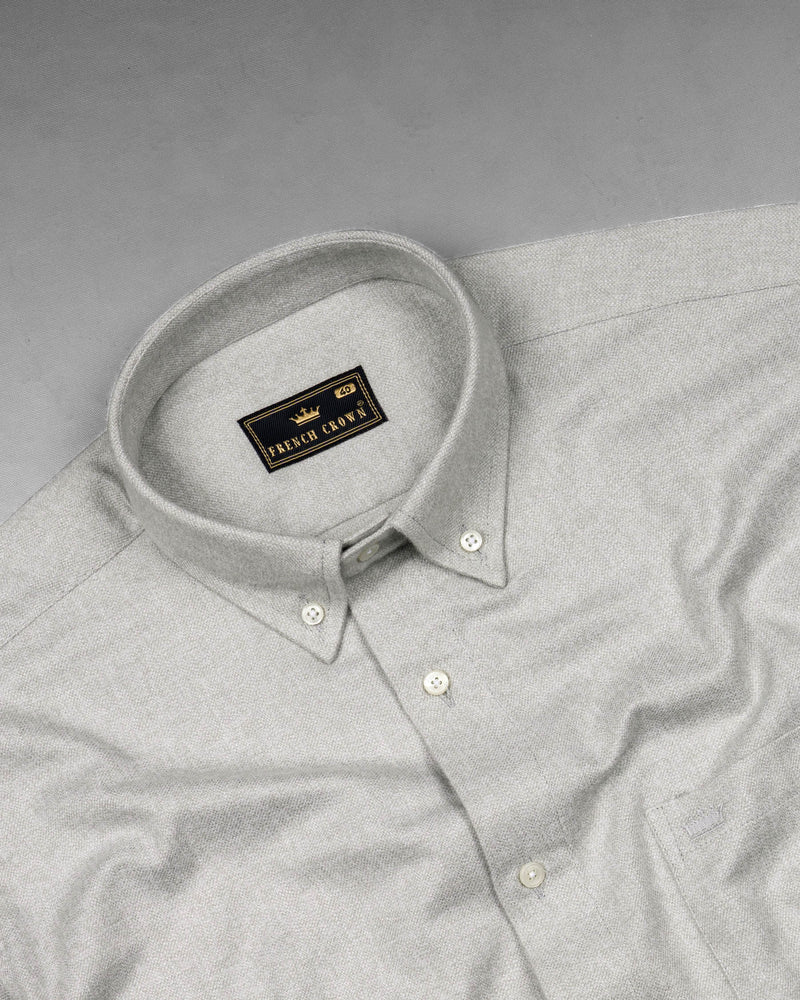 Light Grey Heavyweight Flannel Overshirt/Shacket