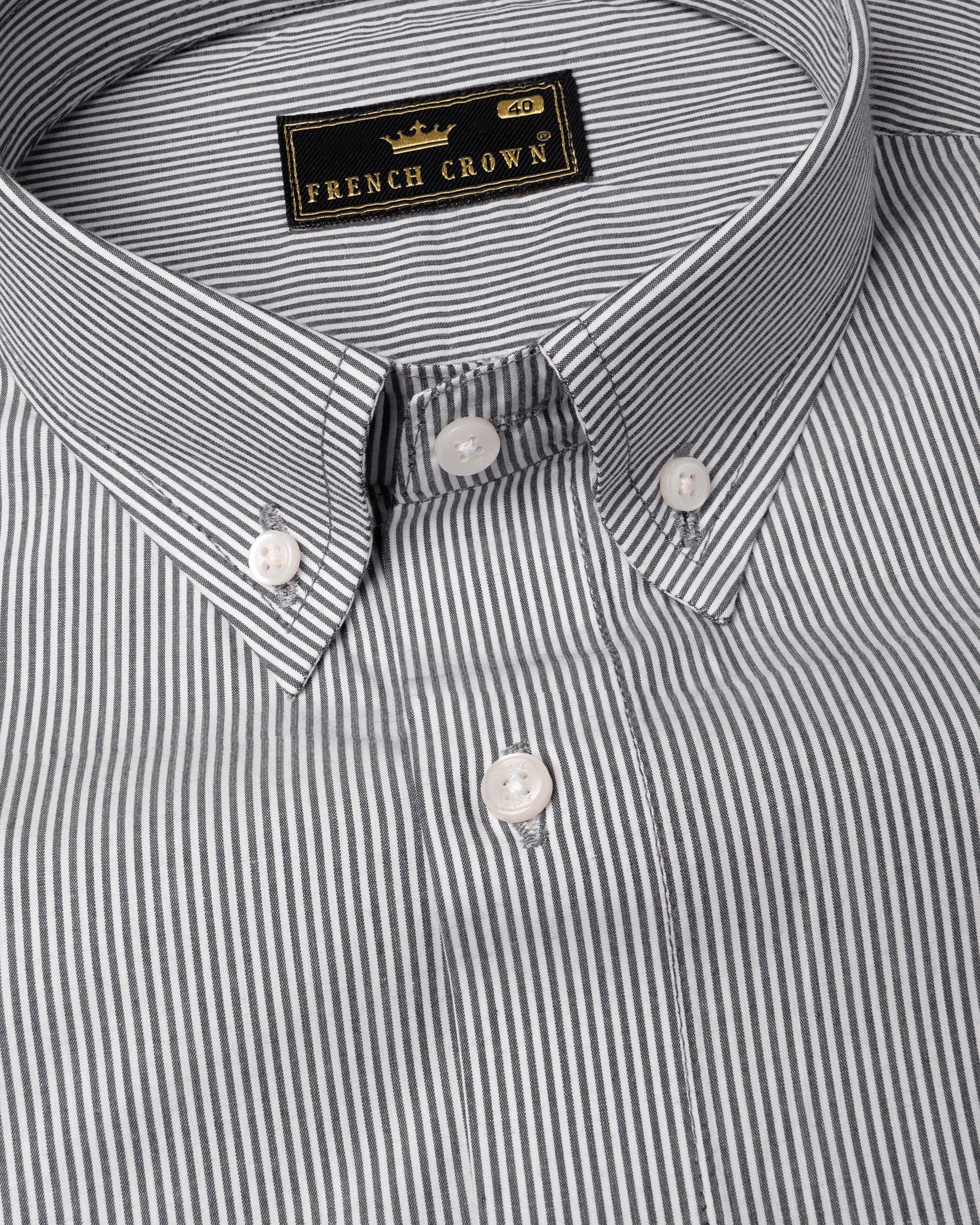 Bright White and Boulder Gray Striped Premium Cotton Shirt 6240-BD-38, 6240-BD-H-38, 6240-BD-39, 6240-BD-H-39, 6240-BD-40, 6240-BD-H-40, 6240-BD-42, 6240-BD-H-42, 6240-BD-44, 6240-BD-H-44, 6240-BD-46, 6240-BD-H-46, 6240-BD-48, 6240-BD-H-48, 6240-BD-50, 6240-BD-H-50, 6240-BD-52, 6240-BD-H-52