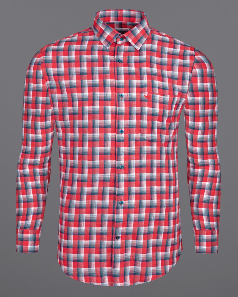 Brick Red and Kimberly Blue Twill Plaid Premium Cotton Shirt 6241-BLE-38, 6241-BLE-H-38, 6241-BLE-39, 6241-BLE-H-39, 6241-BLE-40, 6241-BLE-H-40, 6241-BLE-42, 6241-BLE-H-42, 6241-BLE-44, 6241-BLE-H-44, 6241-BLE-46, 6241-BLE-H-46, 6241-BLE-48, 6241-BLE-H-48, 6241-BLE-50, 6241-BLE-H-50, 6241-BLE-52, 6241-BLE-H-52