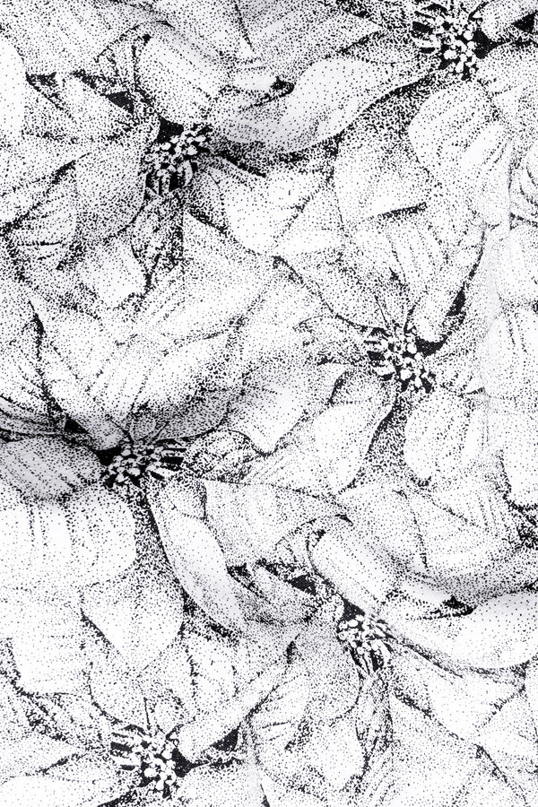Jade Black and white Floral Printed with Hand Painted Twill Premium Cotton Designer Shirt