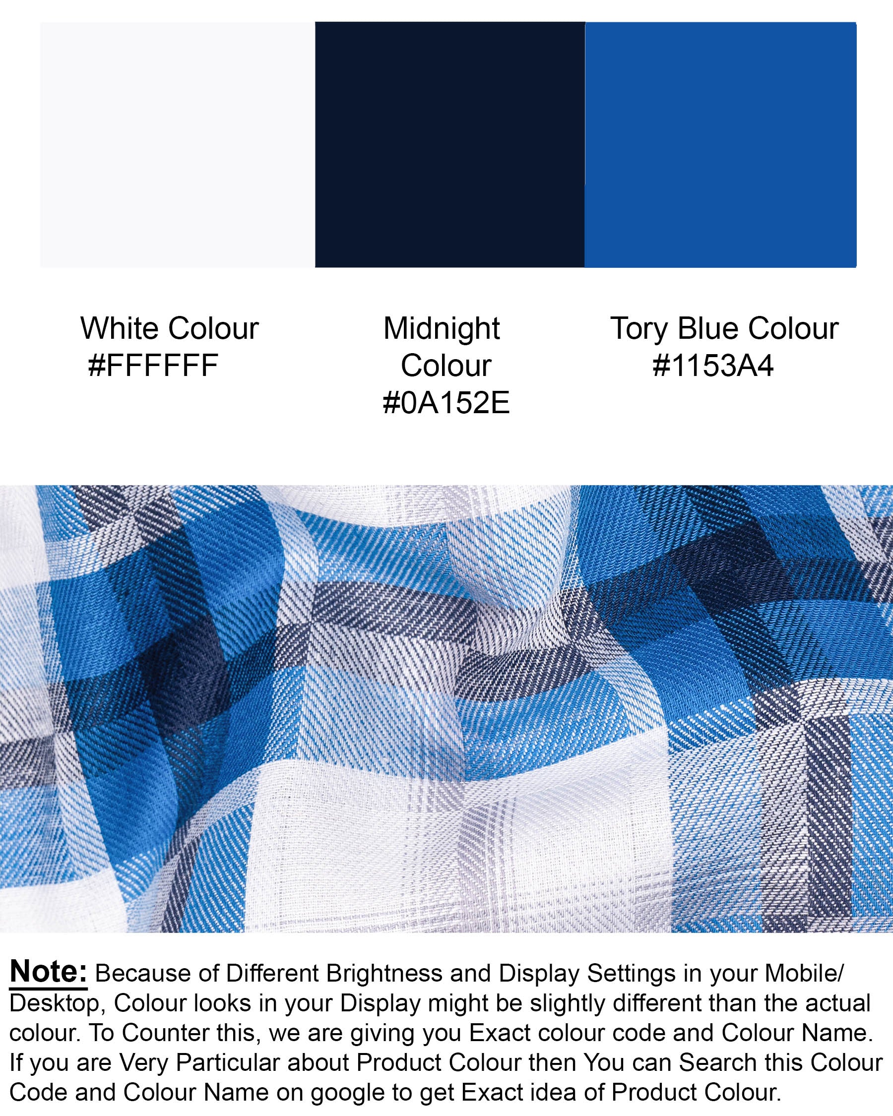 Bright white and Tory Blue Checkered Premium Cotton Shirt 6289-BLK-38, 6289-BLK-H-38, 6289-BLK-39, 6289-BLK-H-39, 6289-BLK-40, 6289-BLK-H-40, 6289-BLK-42, 6289-BLK-H-42, 6289-BLK-44, 6289-BLK-H-44, 6289-BLK-46, 6289-BLK-H-46, 6289-BLK-48, 6289-BLK-H-48, 6289-BLK-50, 6289-BLK-H-50, 6289-BLK-52, 6289-BLK-H-52