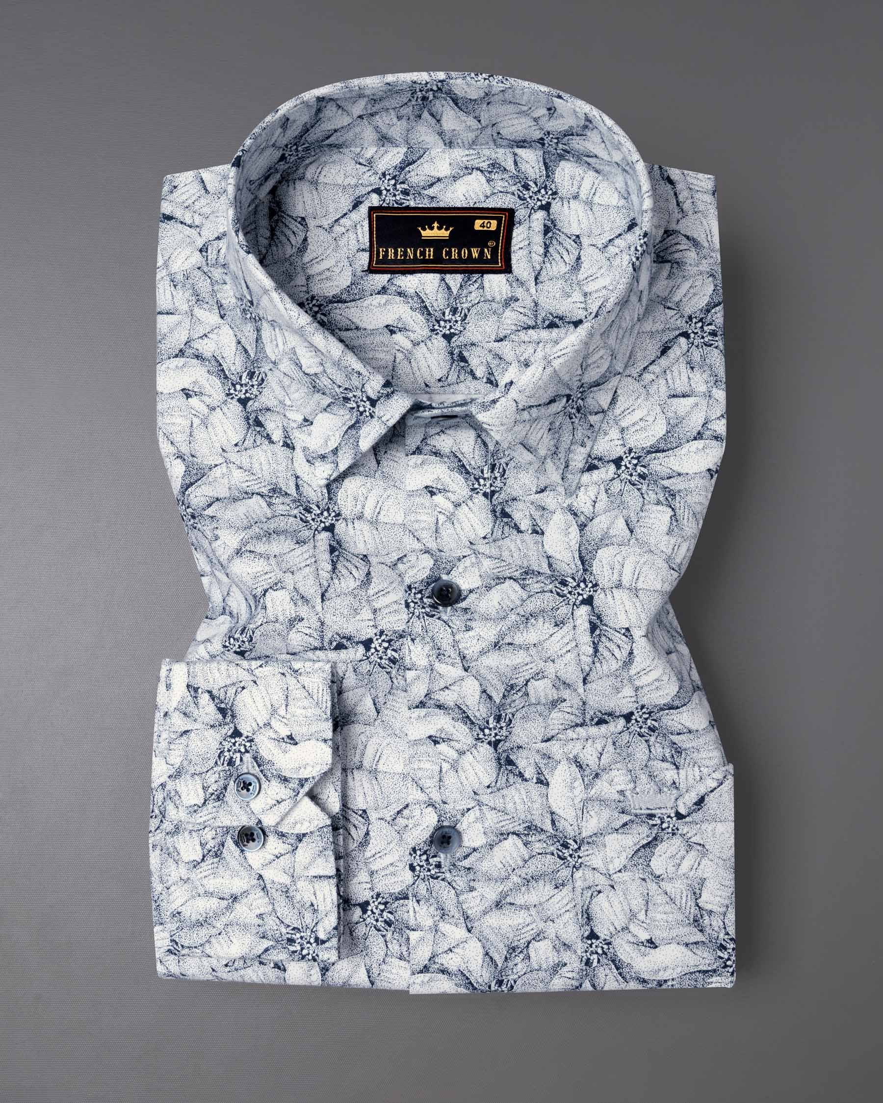 Bright White Floral Printed Twill Textured Premium Cotton Shirt 6311-BLE-38, 6311-BLE-H-38, 6311-BLE-39, 6311-BLE-H-39, 6311-BLE-40, 6311-BLE-H-40, 6311-BLE-42, 6311-BLE-H-42, 6311-BLE-44, 6311-BLE-H-44, 6311-BLE-46, 6311-BLE-H-46, 6311-BLE-48, 6311-BLE-H-48, 6311-BLE-50, 6311-BLE-H-50, 6311-BLE-52, 6311-BLE-H-52