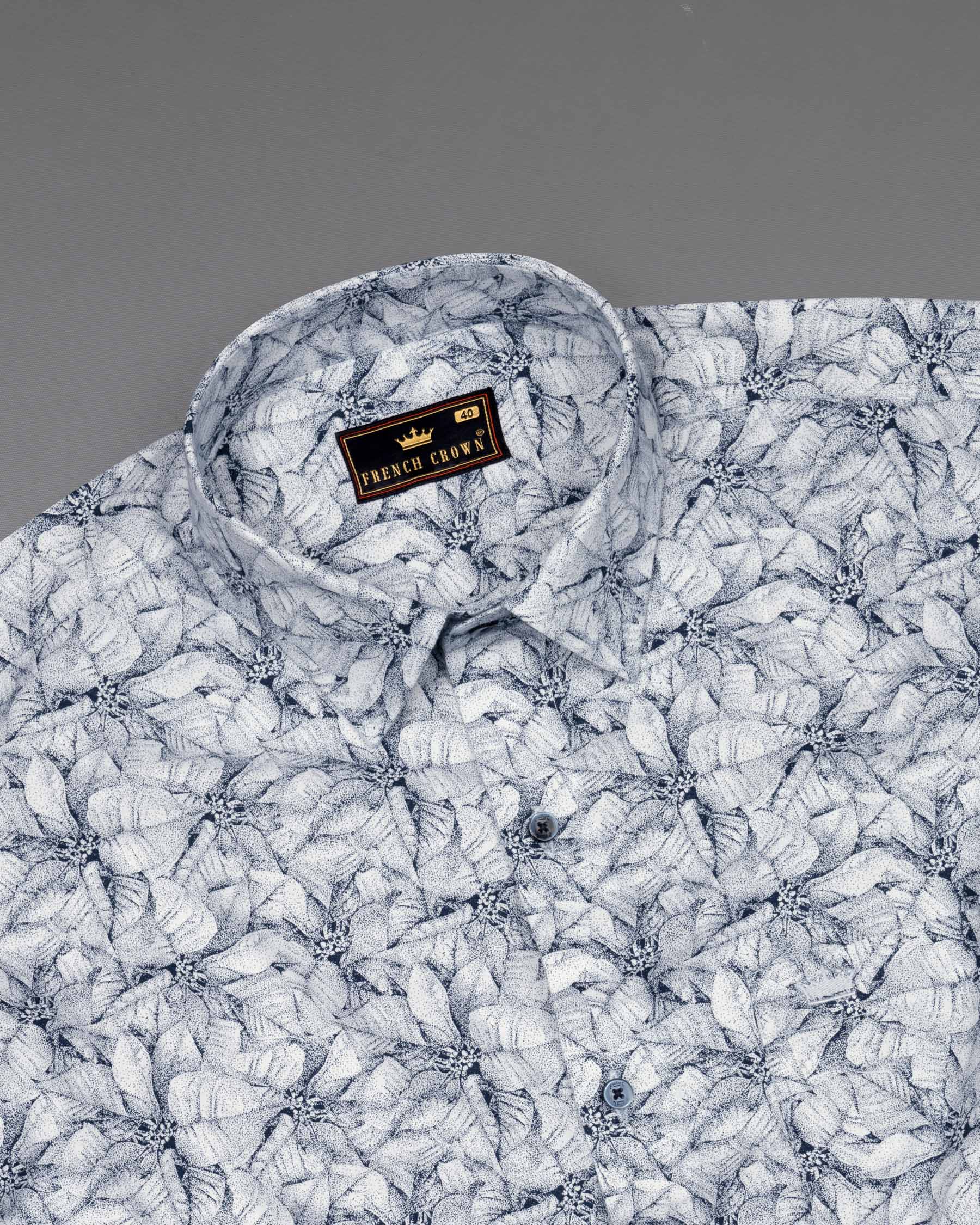 Bright White Floral Printed Twill Textured Premium Cotton Shirt 6311-BLE-38, 6311-BLE-H-38, 6311-BLE-39, 6311-BLE-H-39, 6311-BLE-40, 6311-BLE-H-40, 6311-BLE-42, 6311-BLE-H-42, 6311-BLE-44, 6311-BLE-H-44, 6311-BLE-46, 6311-BLE-H-46, 6311-BLE-48, 6311-BLE-H-48, 6311-BLE-50, 6311-BLE-H-50, 6311-BLE-52, 6311-BLE-H-52