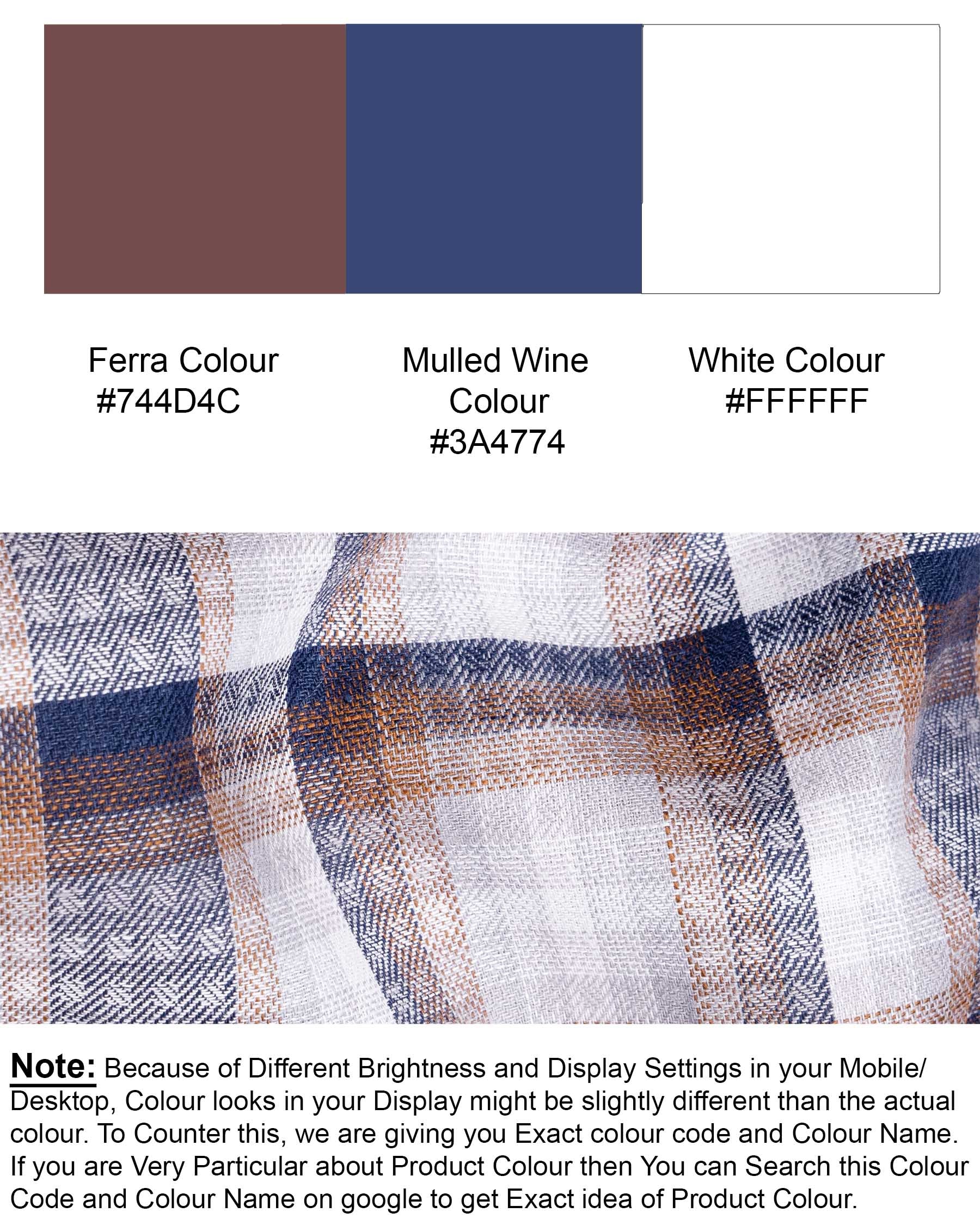 Ferra with Mulled Wine Blue Twill Plaid Premium Cotton Shirt 6332-CLOTH-P-38,6332-CLOTH-P-H-38,6332-CLOTH-P-39,6332-CLOTH-P-H-39,6332-CLOTH-P-40,6332-CLOTH-P-H-40,6332-CLOTH-P-42,6332-CLOTH-P-H-42,6332-CLOTH-P-44,6332-CLOTH-P-H-44,6332-CLOTH-P-46,6332-CLOTH-P-H-46,6332-CLOTH-P-48,6332-CLOTH-P-H-48,6332-CLOTH-P-50,6332-CLOTH-P-H-50,6332-CLOTH-P-52,6332-CLOTH-P-H-52