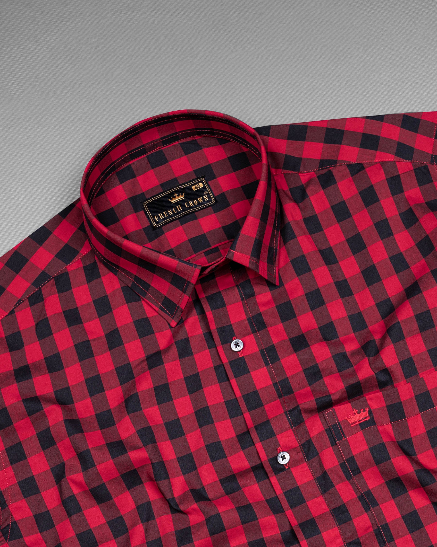 Shiraz Red Checkered Premium Cotton Shirt 6349-BLK-38,6349-BLK-H-38,6349-BLK-39,6349-BLK-H-39,6349-BLK-40,6349-BLK-H-40,6349-BLK-42,6349-BLK-H-42,6349-BLK-44,6349-BLK-H-44,6349-BLK-46,6349-BLK-H-46,6349-BLK-48,6349-BLK-H-48,6349-BLK-50,6349-BLK-H-50,6349-BLK-52,6349-BLK-H-52