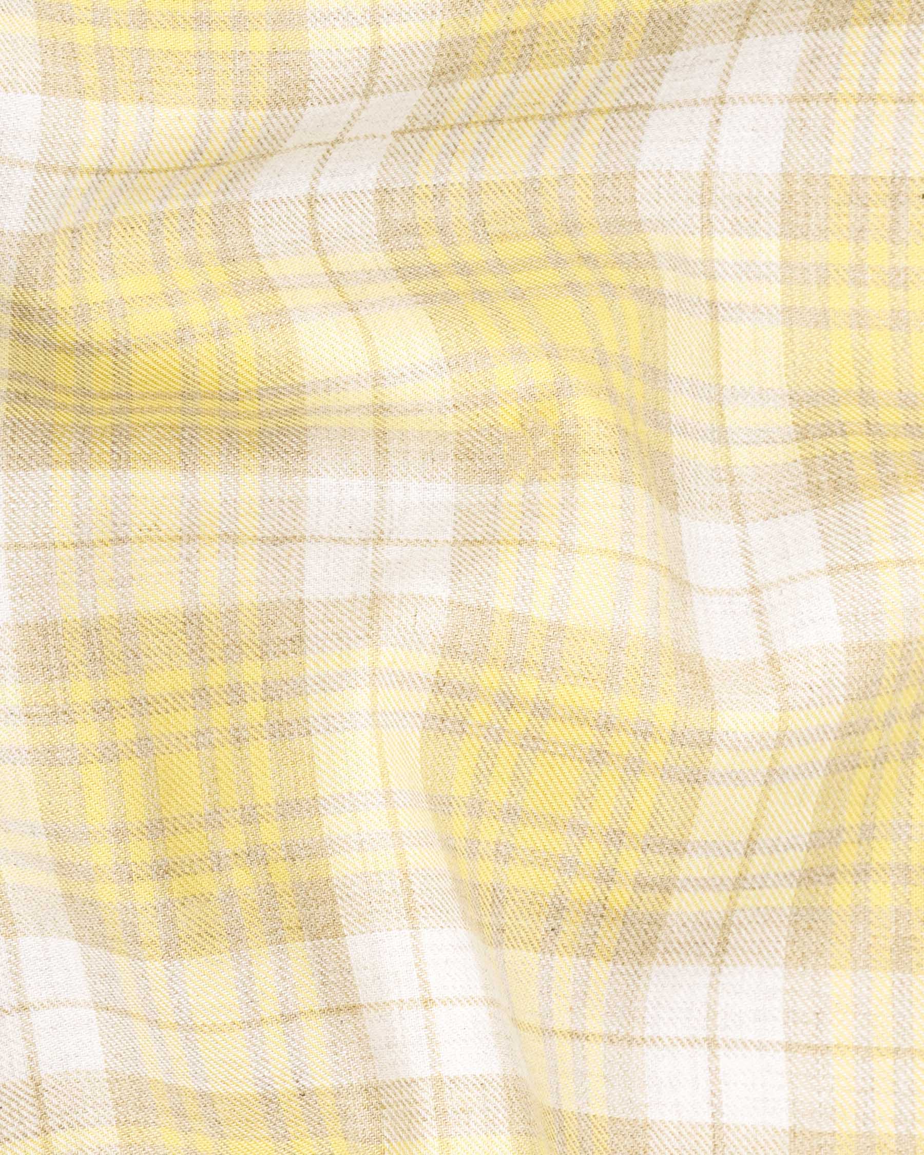 Goldenrod Twill Plaid Premium Cotton Shirt