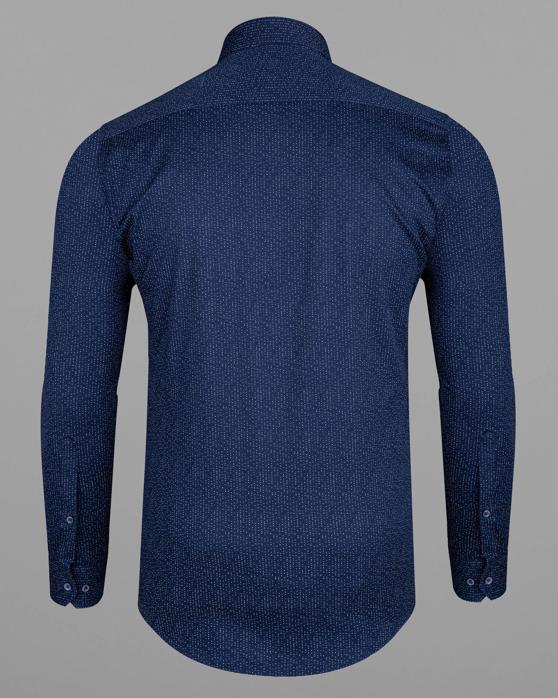 Tuna Blue Textured Twill Premium Cotton Shirt