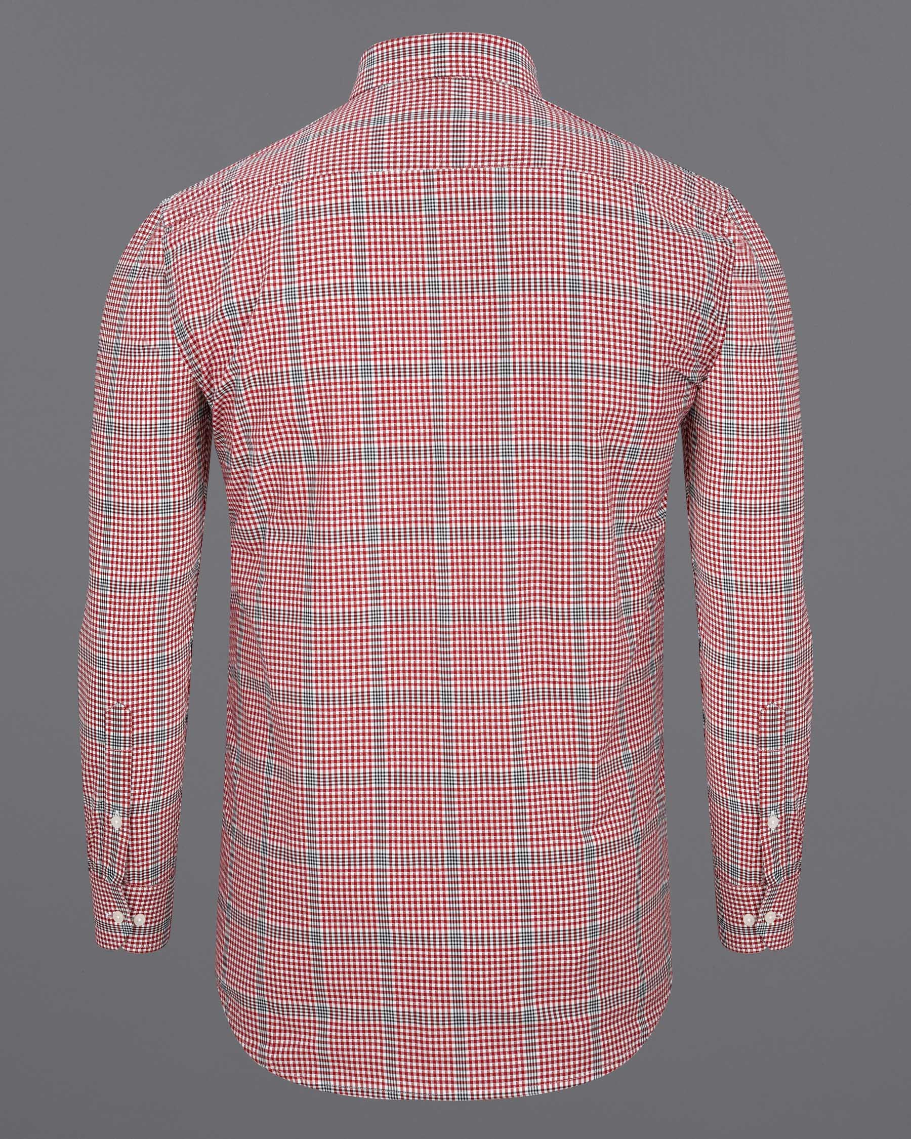 Persian Red and Black Plaid Premium Cotton Shirt