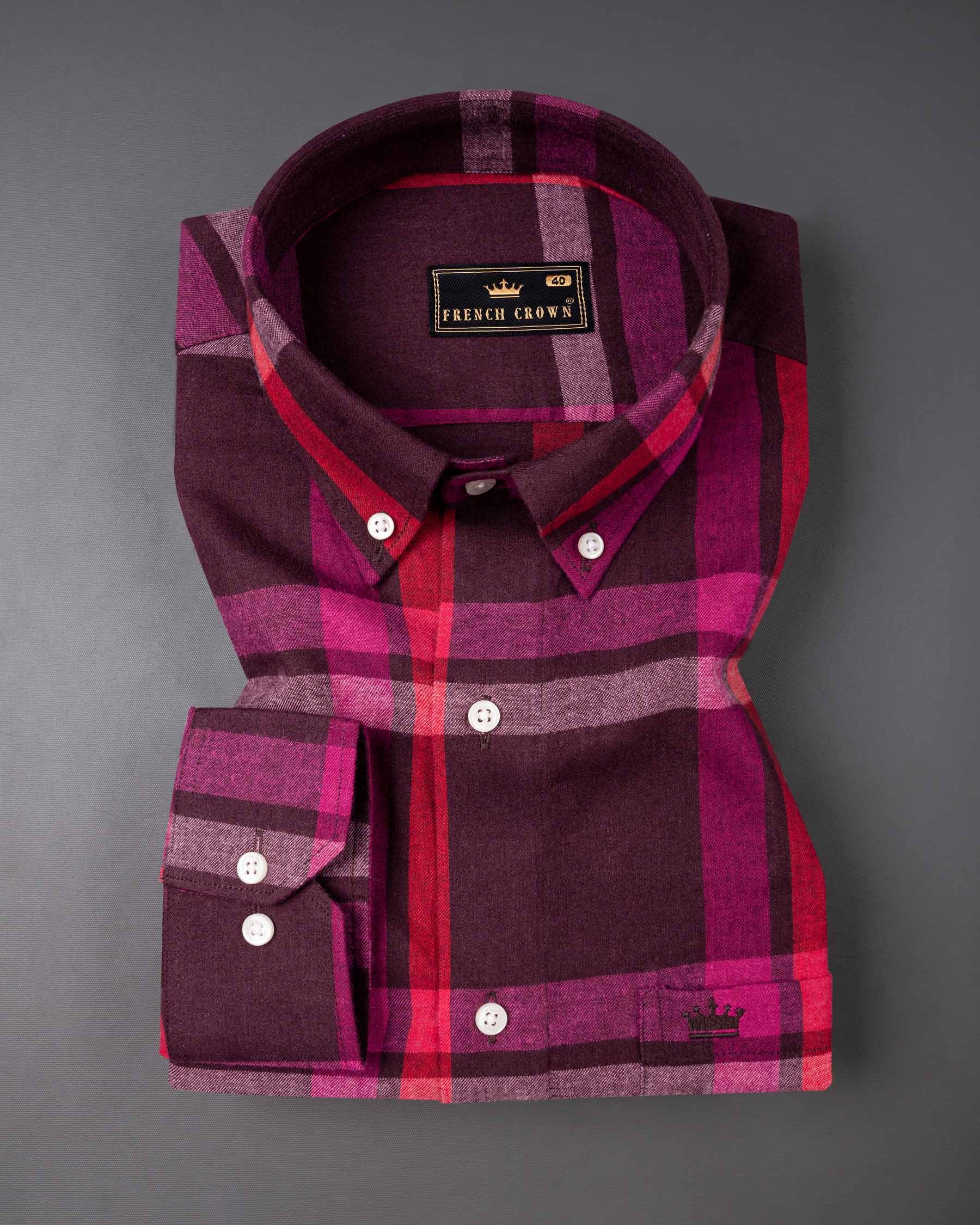 English Walnut and Mulberry Pink Plaid Flannel Shirt 6438-BD-38, 6438-BD-H-38, 6438-BD-39, 6438-BD-H-39, 6438-BD-40, 6438-BD-H-40, 6438-BD-42, 6438-BD-H-42, 6438-BD-44, 6438-BD-H-44, 6438-BD-46, 6438-BD-H-46, 6438-BD-48, 6438-BD-H-48, 6438-BD-50, 6438-BD-H-50, 6438-BD-52, 6438-BD-H-52
