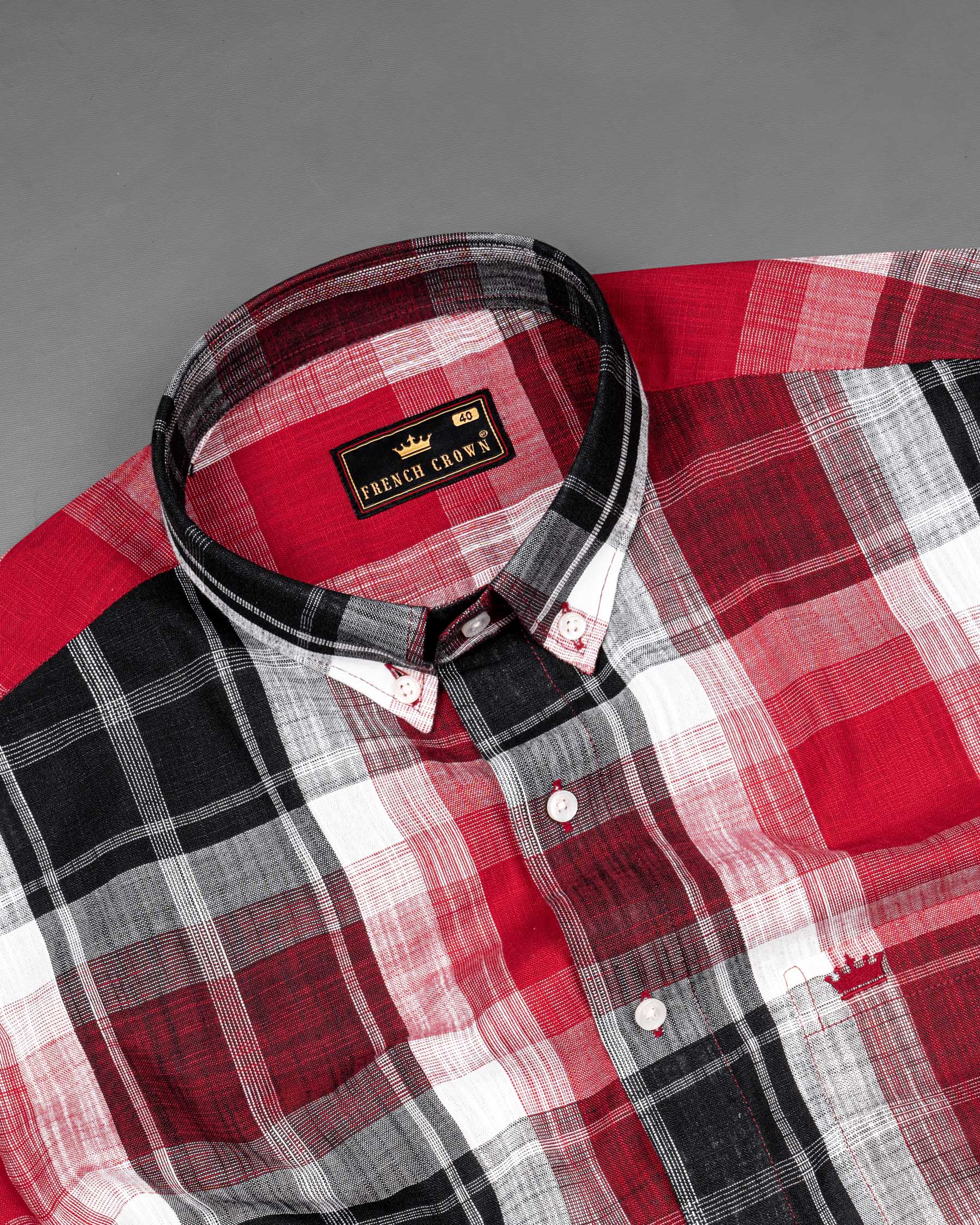 Vivid Auburn and Jade Black Plaid Luxurious Linen Shirt  6446-BD-38, 6446-BD-H-38, 6446-BD-39, 6446-BD-H-39, 6446-BD-40, 6446-BD-H-40, 6446-BD-42, 6446-BD-H-42, 6446-BD-44, 6446-BD-H-44, 6446-BD-46, 6446-BD-H-46, 6446-BD-48, 6446-BD-H-48, 6446-BD-50, 6446-BD-H-50, 6446-BD-52, 6446-BD-H-52