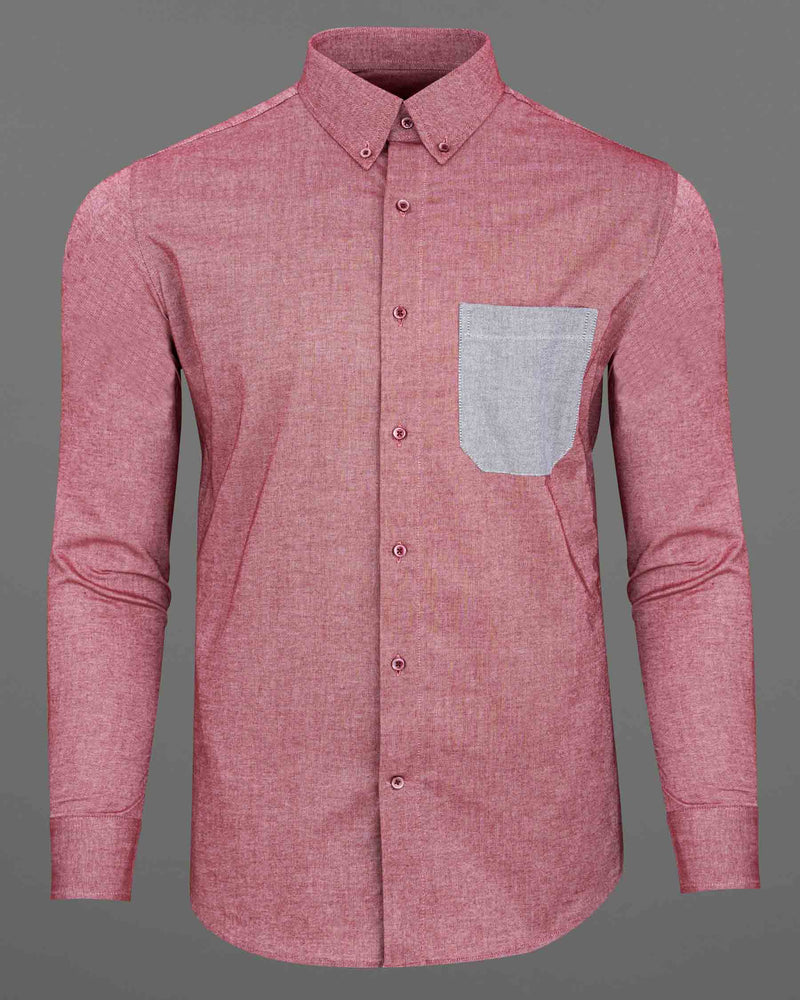 Contessa Red with Grey Pocket Solid Royal Oxford Shirt  6455-BD-MN-38, 6455-BD-MN-H-38, 6455-BD-MN-39, 6455-BD-MN-H-39, 6455-BD-MN-40, 6455-BD-MN-H-40, 6455-BD-MN-42, 6455-BD-MN-H-42, 6455-BD-MN-44, 6455-BD-MN-H-44, 6455-BD-MN-46, 6455-BD-MN-H-46, 6455-BD-MN-48, 6455-BD-MN-H-48, 6455-BD-MN-50, 6455-BD-MN-H-50, 6455-BD-MN-52, 6455-BD-MN-H-52