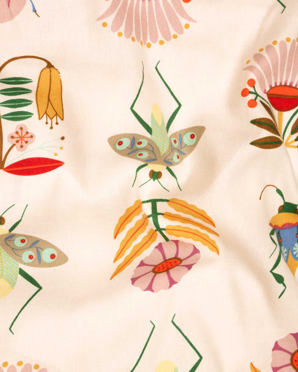 Brandy Beige Bugs and flowers Printed Super Soft Flannel Kurta Shirt  6457-KS-38, 6457-KS-H-38, 6457-KS-39, 6457-KS-H-39, 6457-KS-40, 6457-KS-H-40, 6457-KS-42, 6457-KS-H-42, 6457-KS-44, 6457-KS-H-44, 6457-KS-46, 6457-KS-H-46, 6457-KS-48, 6457-KS-H-48, 6457-KS-50, 6457-KS-H-50, 6457-KS-52, 6457-KS-H-52