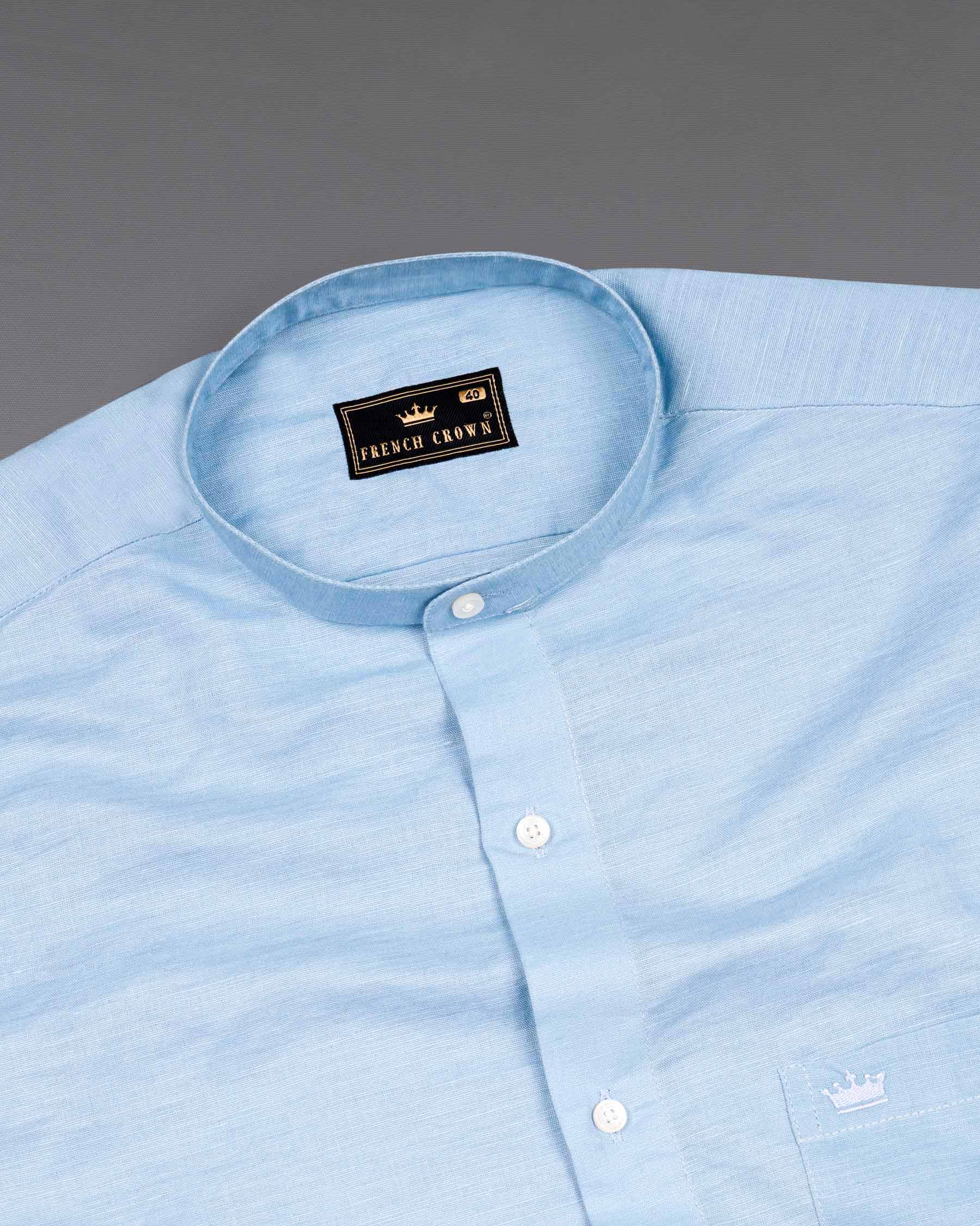 Casper Blue Luxurious Linen Shirt  6460-M-38, 6460-M-H-38, 6460-M-39, 6460-M-H-39, 6460-M-40, 6460-M-H-40, 6460-M-42, 6460-M-H-42, 6460-M-44, 6460-M-H-44, 6460-M-46, 6460-M-H-46, 6460-M-48, 6460-M-H-48, 6460-M-50, 6460-M-H-50, 6460-M-52, 6460-M-H-52