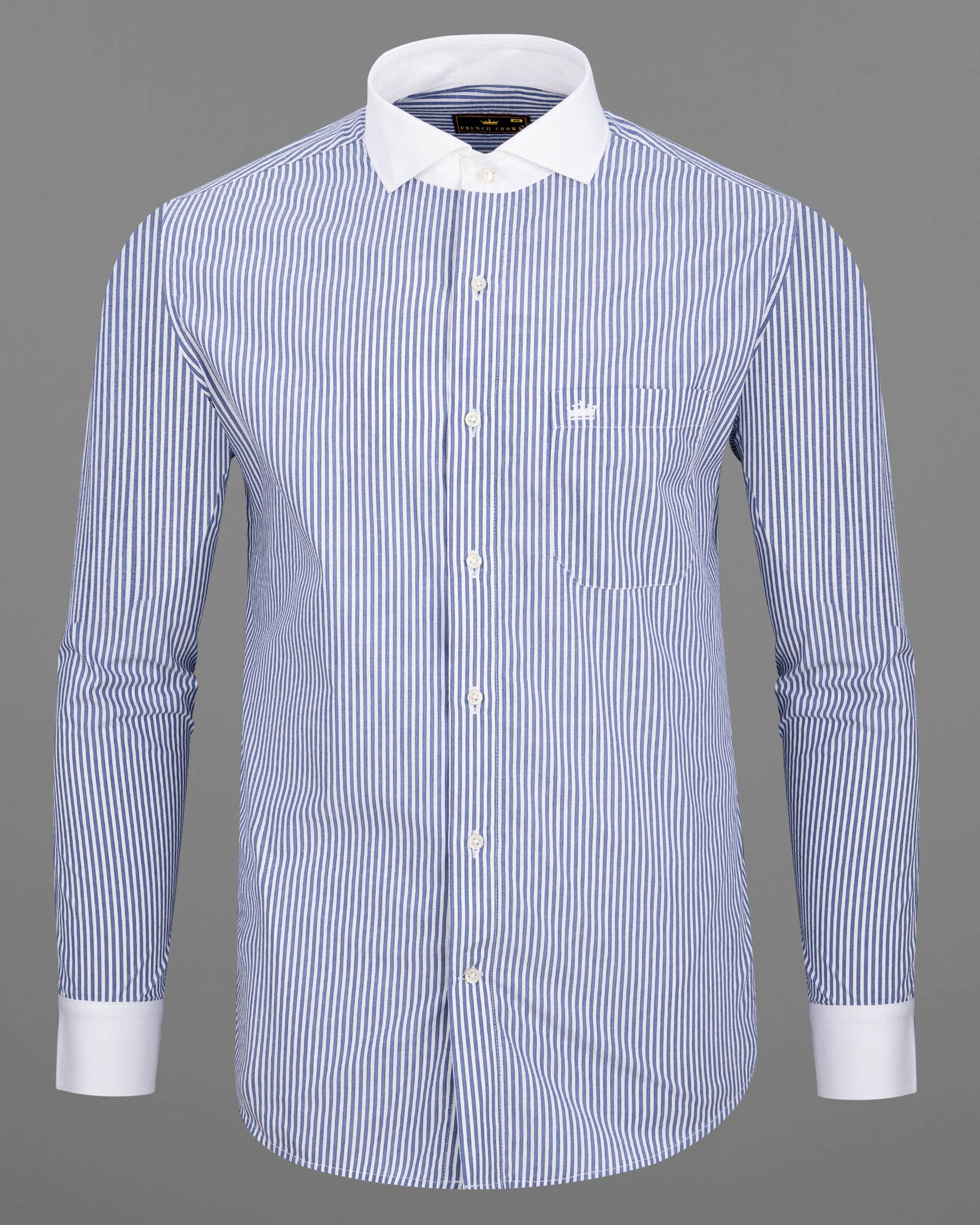 Lavender Blue Striped with White Collar Dobby Textured Premium Giza Cotton Shirt  6466-CA-38, 6466-CA-H-38, 6466-CA-39, 6466-CA-H-39, 6466-CA-40, 6466-CA-H-40, 6466-CA-42, 6466-CA-H-42, 6466-CA-44, 6466-CA-H-44, 6466-CA-46, 6466-CA-H-46, 6466-CA-48, 6466-CA-H-48, 6466-CA-50, 6466-CA-H-50, 6466-CA-52, 6466-CA-H-52