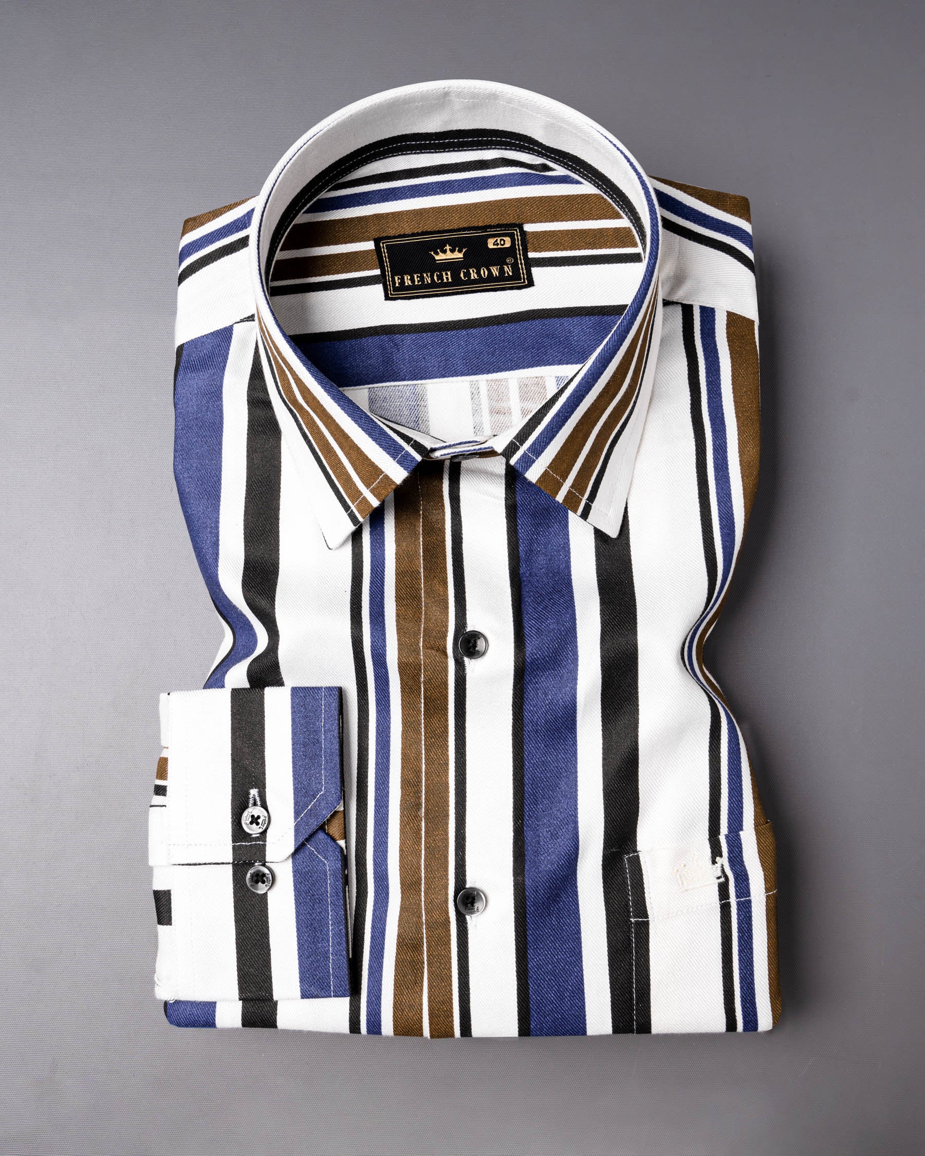 Bright White with Multicolour Stripes Premium Tencel Shirt 6491-BLK-38, 6491-BLK-H-38, 6491-BLK-39, 6491-BLK-H-39, 6491-BLK-40, 6491-BLK-H-40, 6491-BLK-42, 6491-BLK-H-42, 6491-BLK-44, 6491-BLK-H-44, 6491-BLK-46, 6491-BLK-H-46, 6491-BLK-48, 6491-BLK-H-48, 6491-BLK-50, 6491-BLK-H-50, 6491-BLK-52, 6491-BLK-H-52