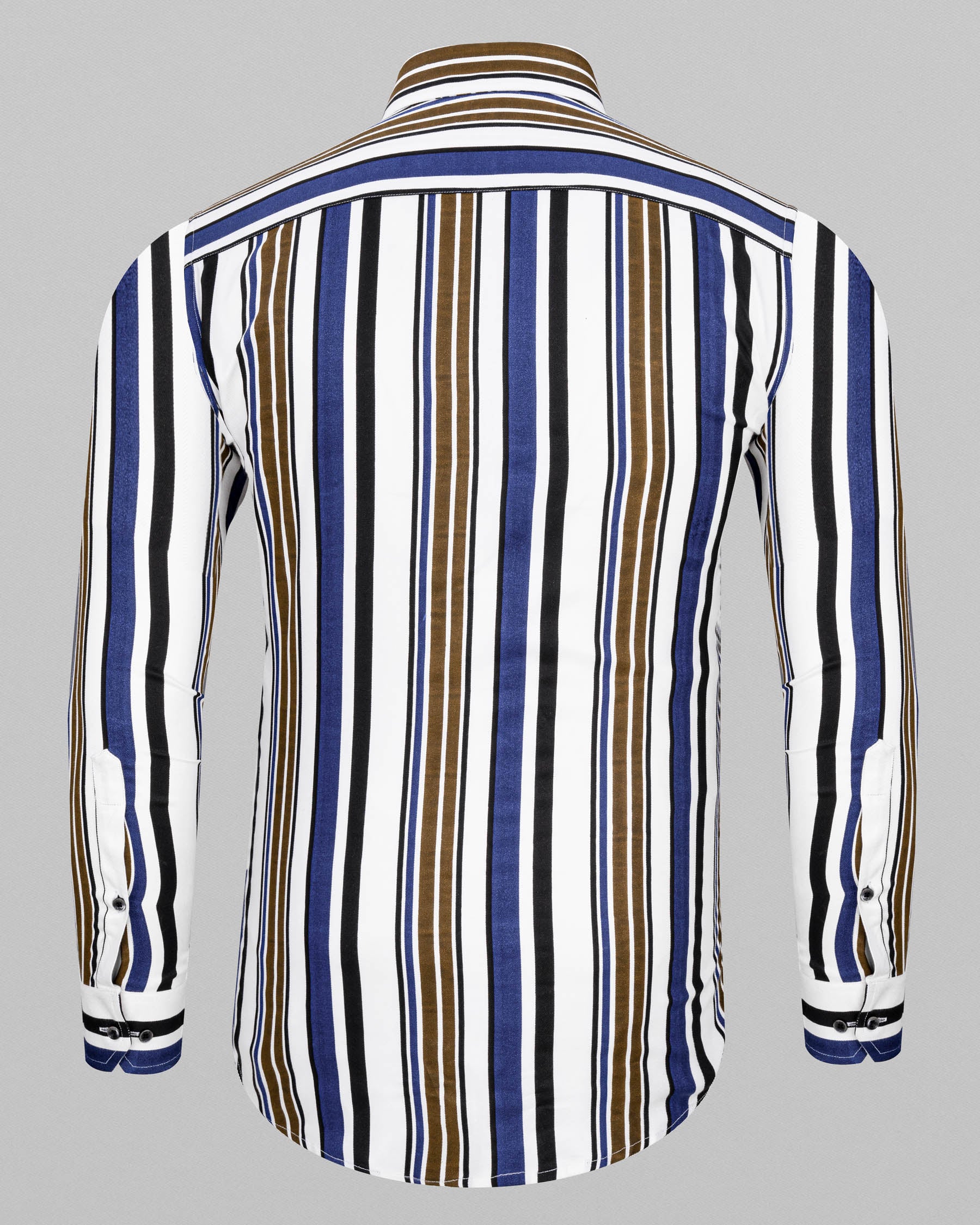 Bright White with Multicolour Stripes Premium Tencel Shirt 6491-BLK-38, 6491-BLK-H-38, 6491-BLK-39, 6491-BLK-H-39, 6491-BLK-40, 6491-BLK-H-40, 6491-BLK-42, 6491-BLK-H-42, 6491-BLK-44, 6491-BLK-H-44, 6491-BLK-46, 6491-BLK-H-46, 6491-BLK-48, 6491-BLK-H-48, 6491-BLK-50, 6491-BLK-H-50, 6491-BLK-52, 6491-BLK-H-52