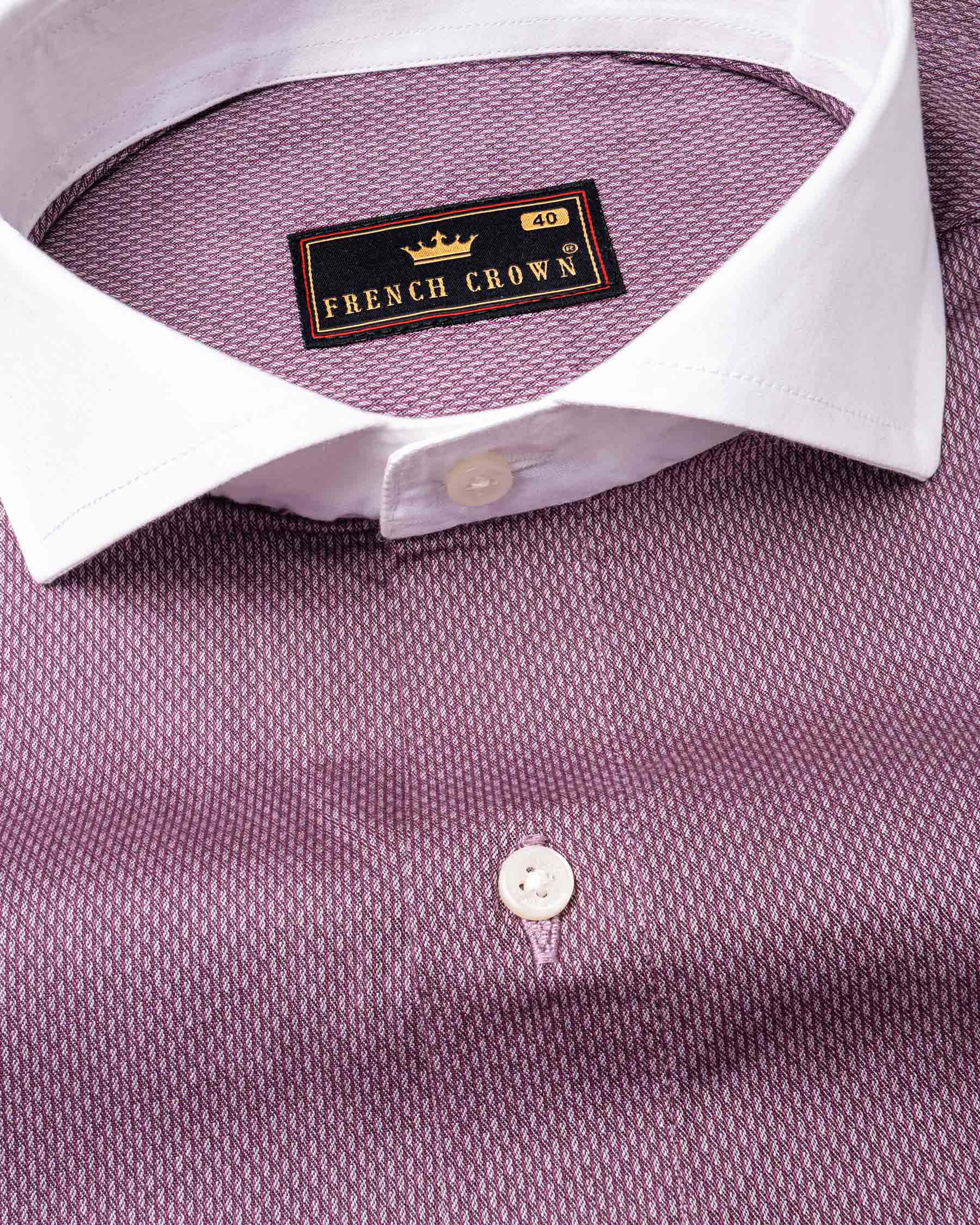 Antique Fuchsia with White Collar Dobby Textured Premium Giza Cotton Shirt  6494-CA-38, 6494-CA-H-38, 6494-CA-39, 6494-CA-H-39, 6494-CA-40, 6494-CA-H-40, 6494-CA-42, 6494-CA-H-42, 6494-CA-44, 6494-CA-H-44, 6494-CA-46, 6494-CA-H-46, 6494-CA-48, 6494-CA-H-48, 6494-CA-50, 6494-CA-H-50, 6494-CA-52, 6494-CA-H-52